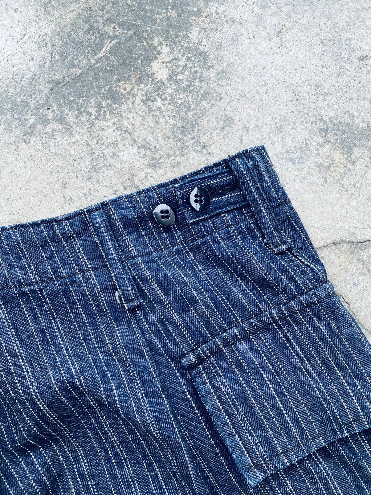 Indigo Vintage Trans Continents Indigo Herringbone Pants Size US 31 - 8 Thumbnail