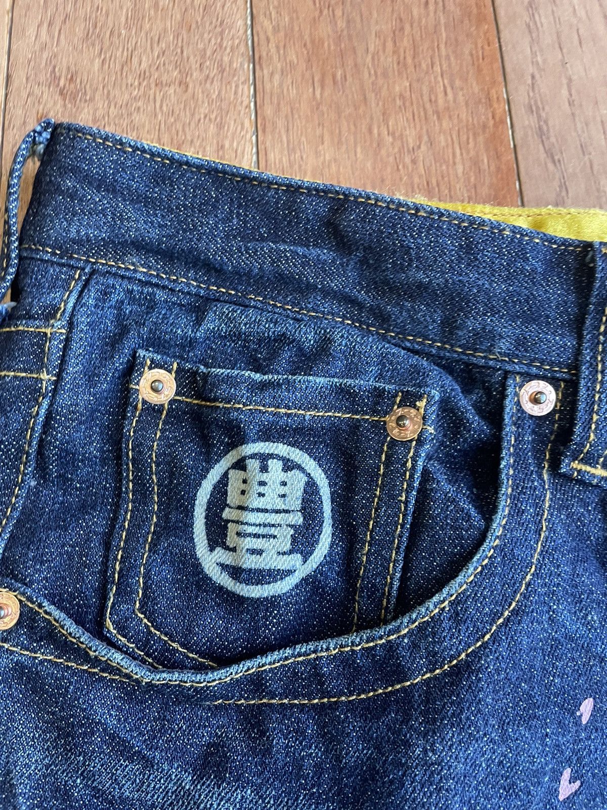 Japanese Brand Vintage Buden Shoten Japan Printed Graphic Jeans Rare 36x32 Size US 36 / EU 52 - 10 Thumbnail