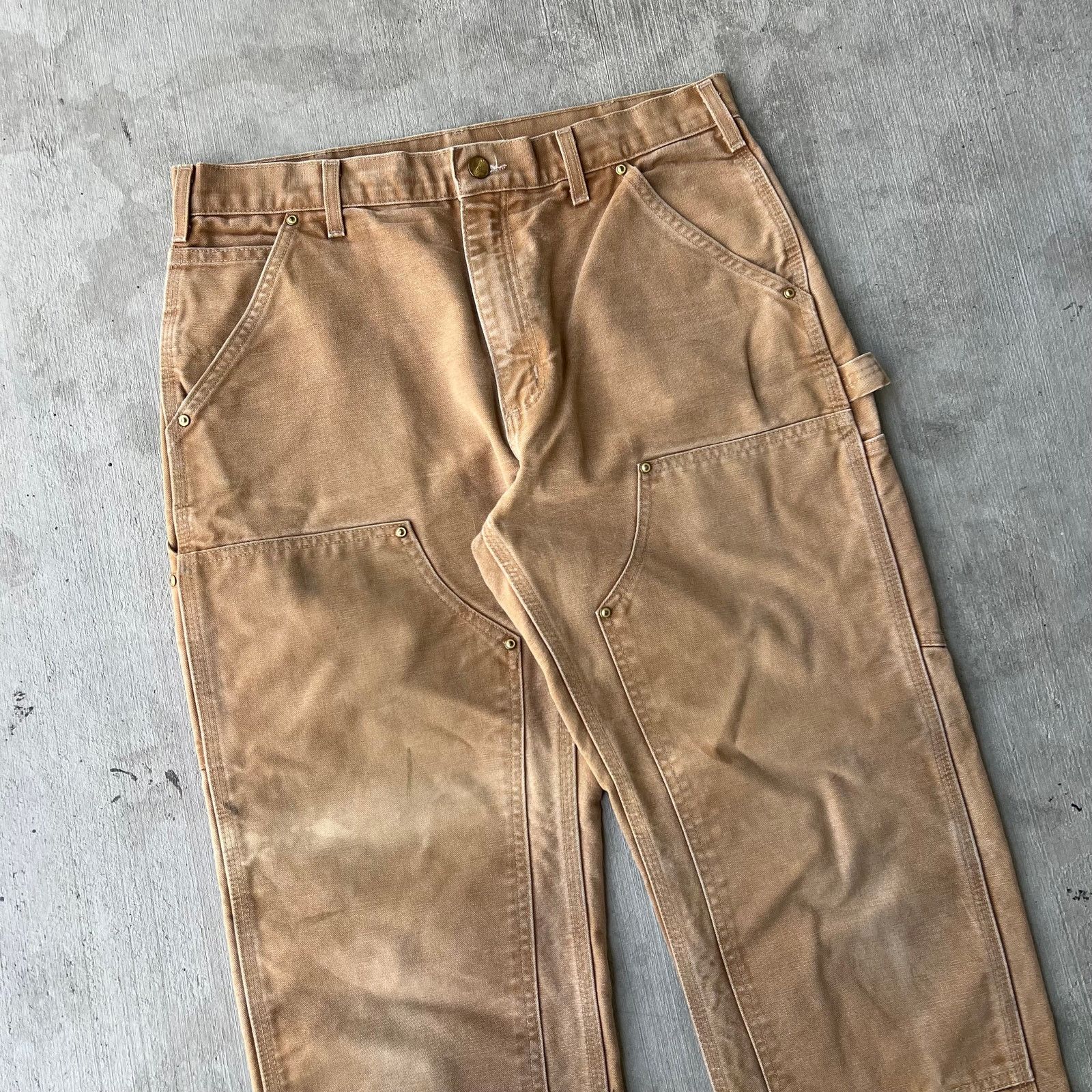 Carhartt × Vintage Carhartt brown double knee work wear carpenter pants Size US 34 / EU 50 - 2 Thumbnail