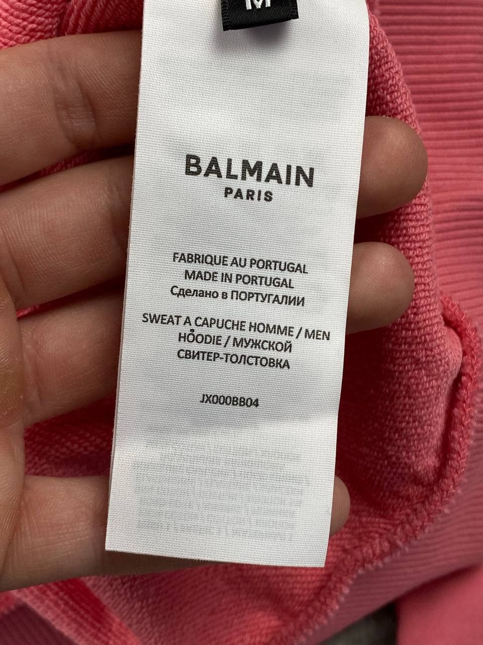 Balmain Balmain Full Zip Hoodie Men Size M Pink Size US M / EU 48-50 / 2 - 11 Thumbnail