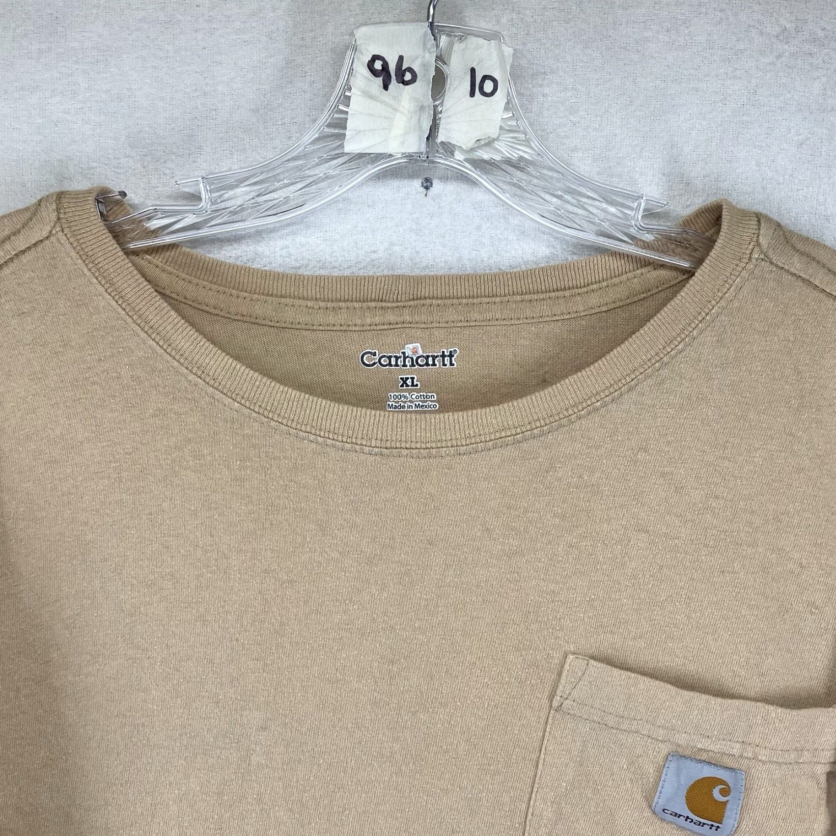 Carhartt Carhartt Shirt Mens XL Long Sleeve T-Shirt All Cotton Brown Logo 2010s Outdoor Classic Lightweight Pockets Regular Mens Size US XL / EU 56 / 4 - 5 Thumbnail