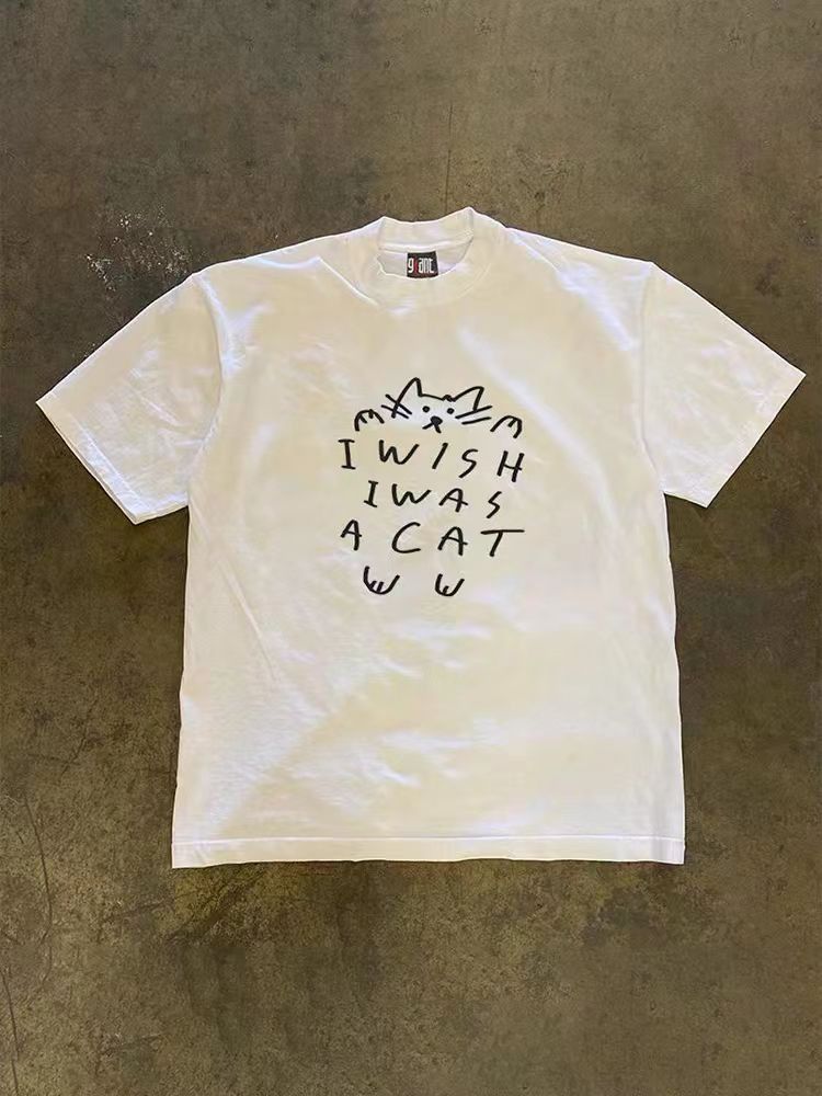 Japanese Brand × Vintage White Loose Letter Printed Short Sleeve T-Shirt Size US M / EU 48-50 / 2 - 1 Thumbnail