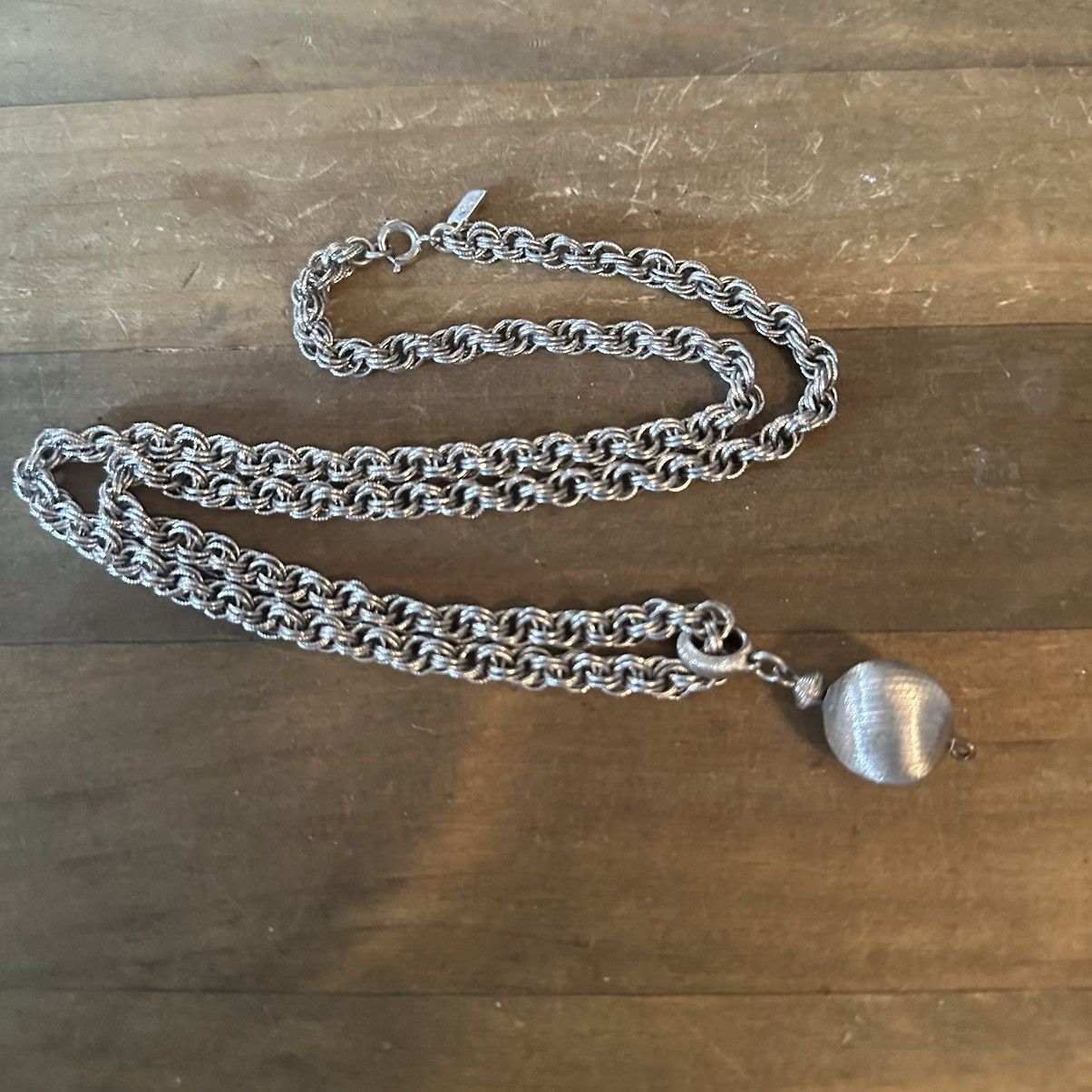 Monet Vintage Monet cable link ball pendant necklace Size ONE SIZE - 2 Thumbnail
