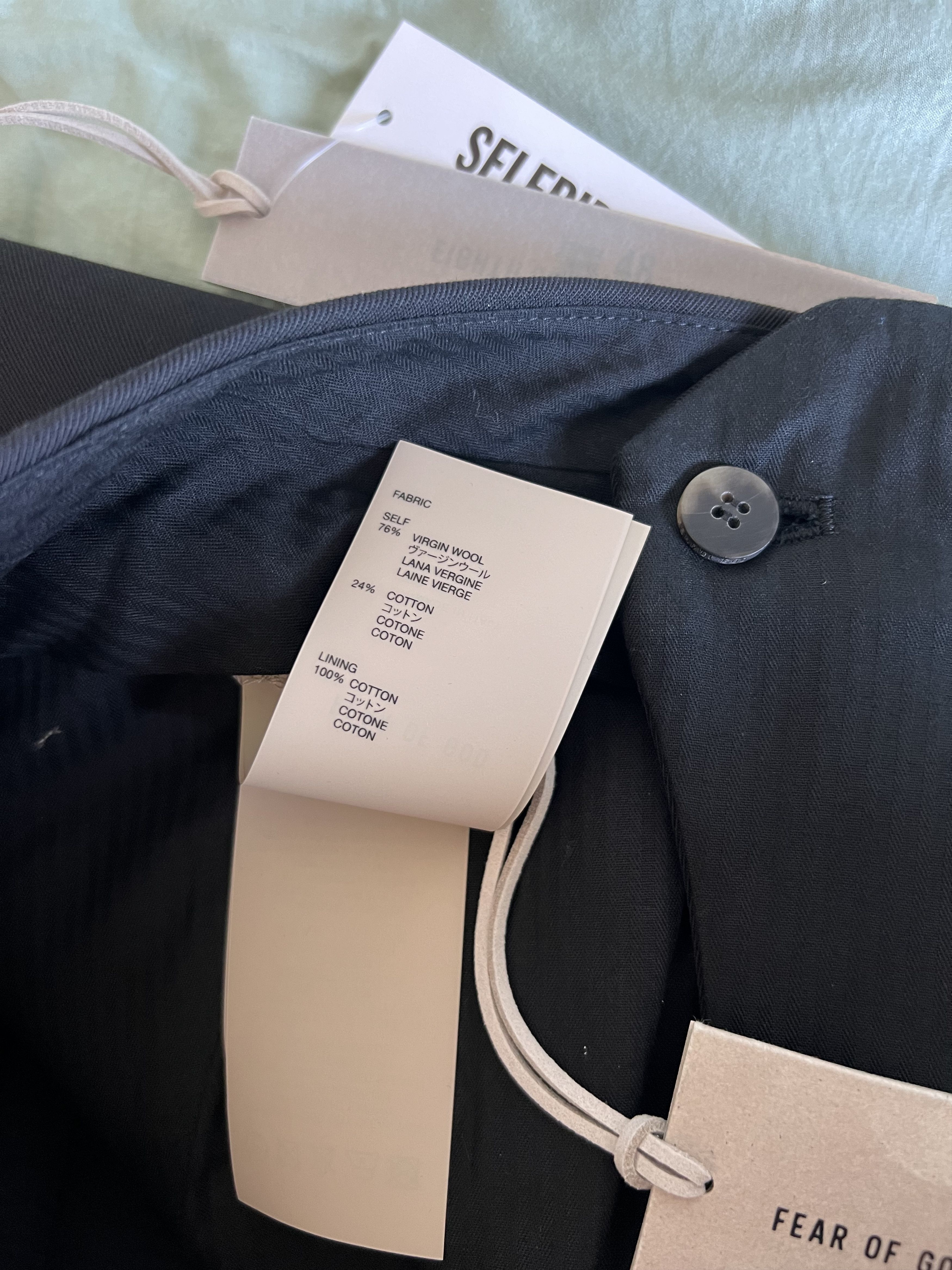 Fear of God Fear of God Wool Single Pleat Relaxed Trousers in Black Size US 32 / EU 48 - 10 Thumbnail