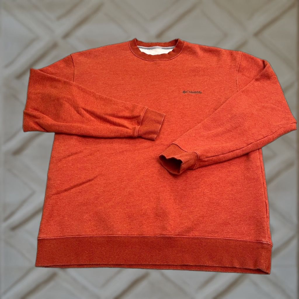 Vintage Columbia Sweatshirt Mens Large Orange Fleece Crew Neck Pullover Casual Outdoor Size US L / EU 52-54 / 3 - 1 Thumbnail