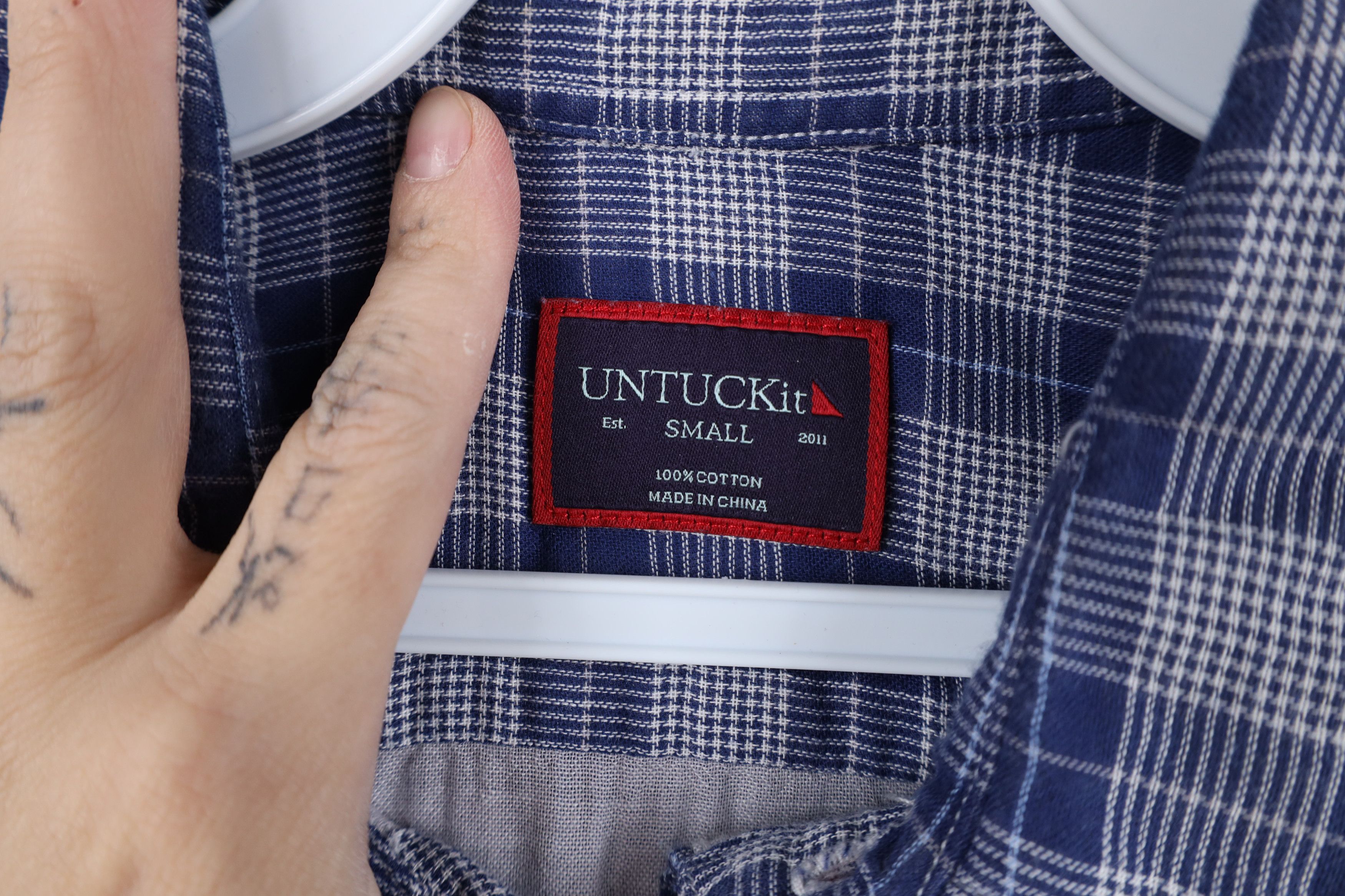 UNTUCKit Untuckit Flannel Short Sleeve Collared Button Shirt Plaid Size US S / EU 44-46 / 1 - 6 Thumbnail
