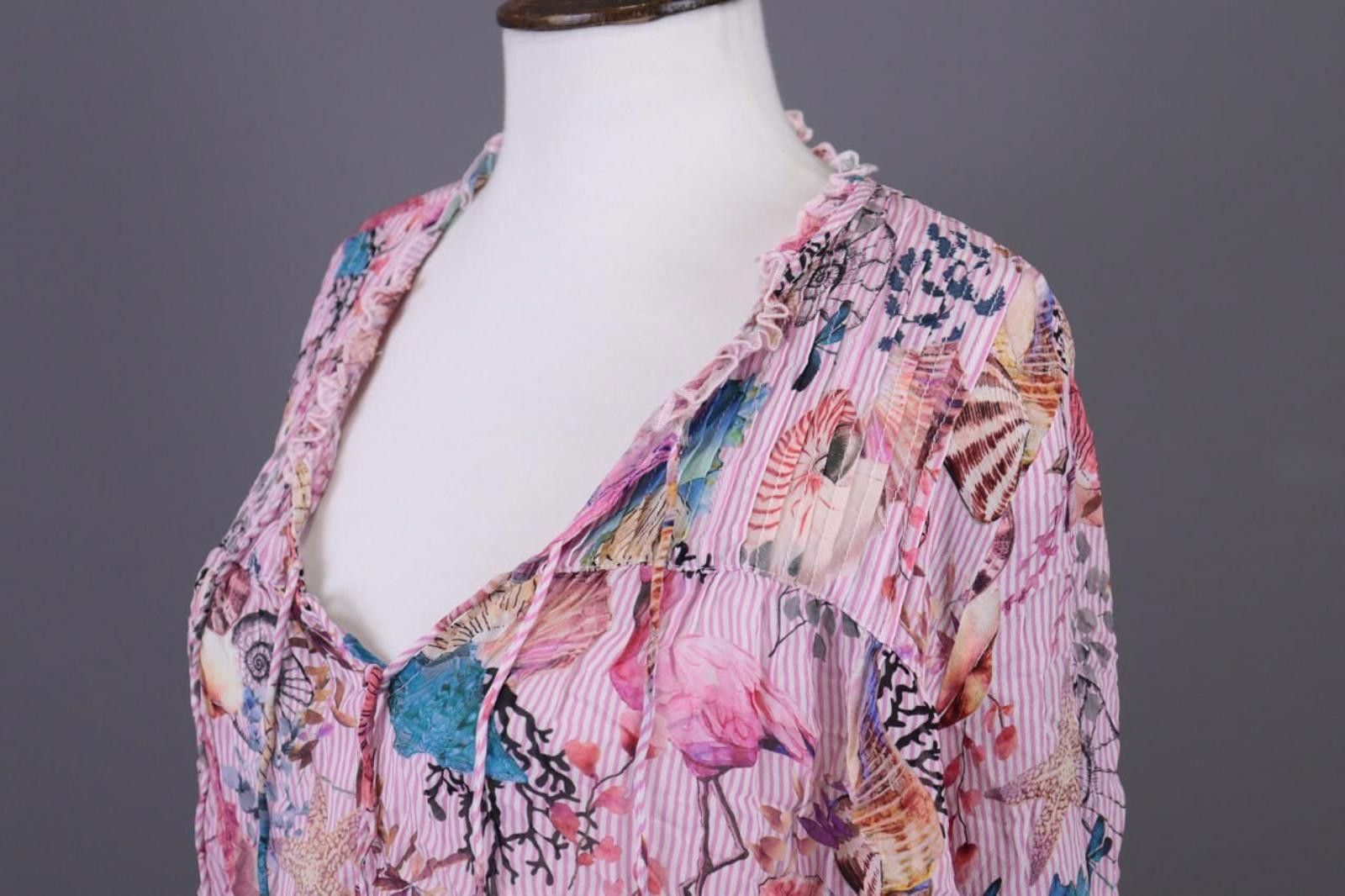 Designer Princess Goes Hollywood Pink Shell Blouse Shirt Sz 46 / XL Size XL / US 12-14 / IT 48-50 - 8 Thumbnail