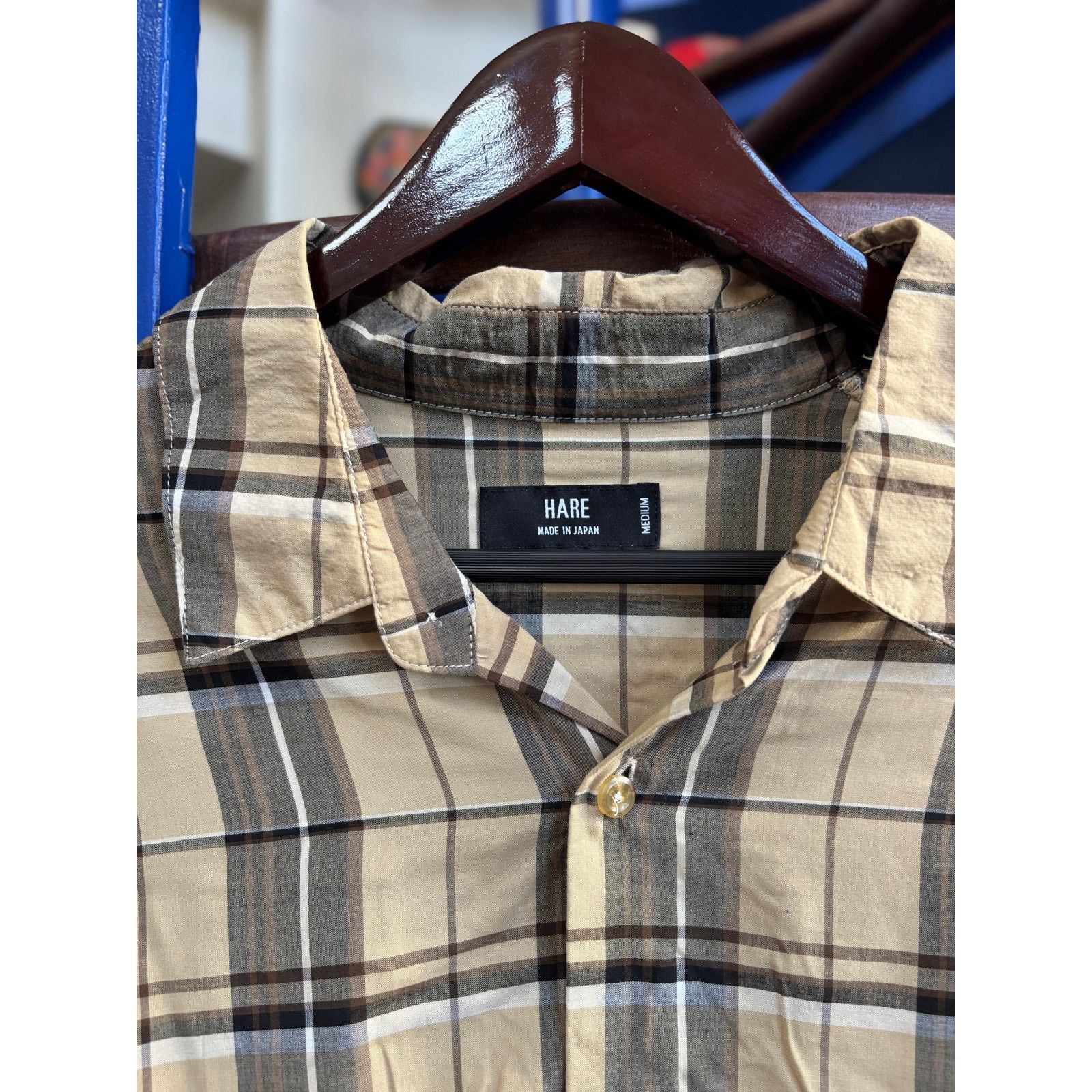 HARE HARE Plaid Button-Up Shirt Japanese Designer Size M Size US M / EU 48-50 / 2 - 3 Thumbnail