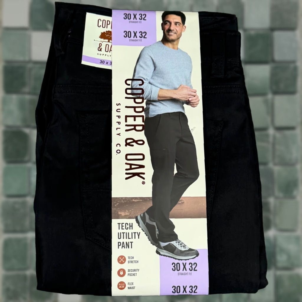 Vintage Copper Oak Tech Utility Pants Men Black Straight Fit 30x32 Cargo Pockets Stretch Workwear Outdoor Pants Mens Size US 30 / EU 46 - 1 Thumbnail