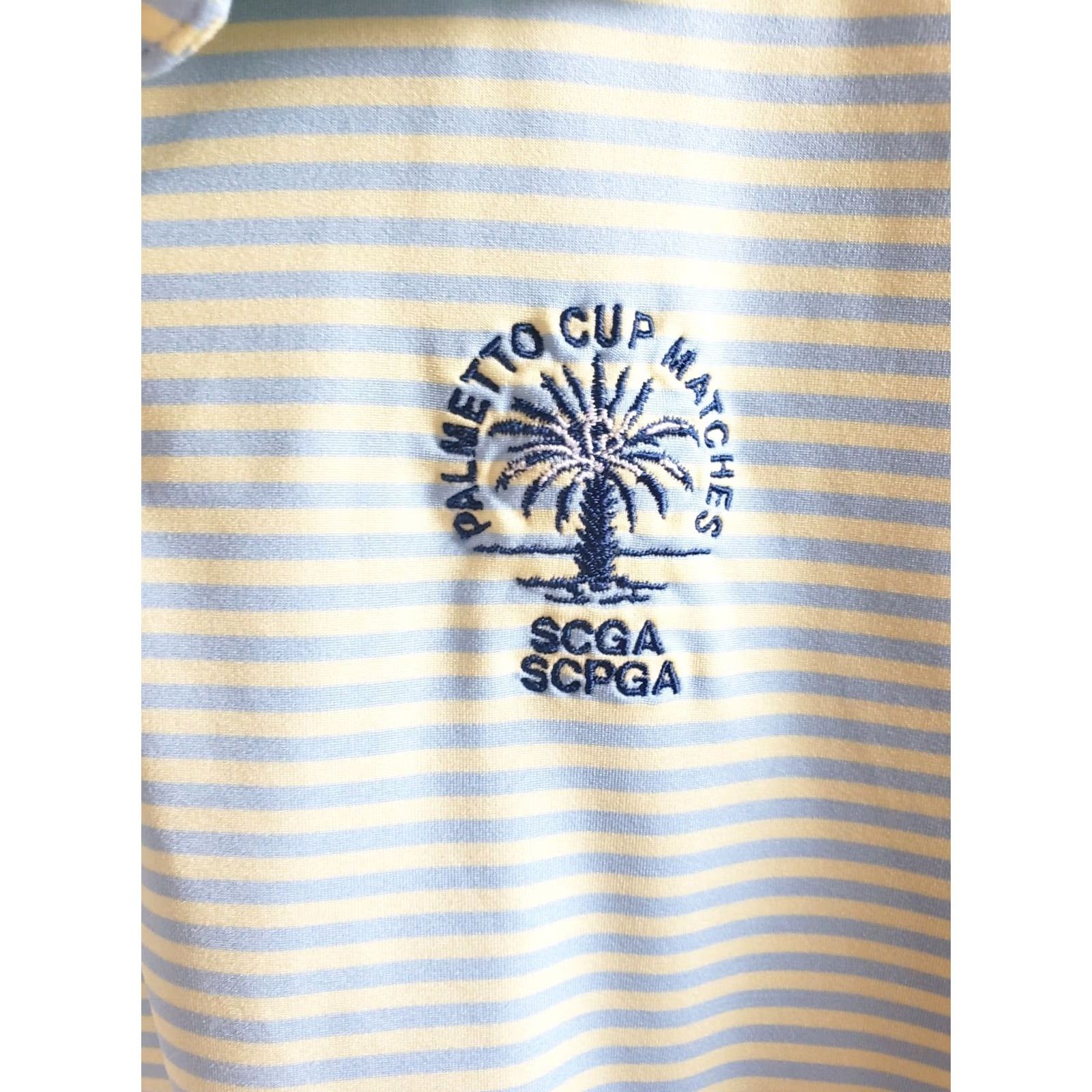 Vintage Bald Head Blues Polo Shirt Short Sleeve Men XL Blue Yellow Striped Chest Logo Golf Polo Shirt Size US XL / EU 56 / 4 - 5 Thumbnail