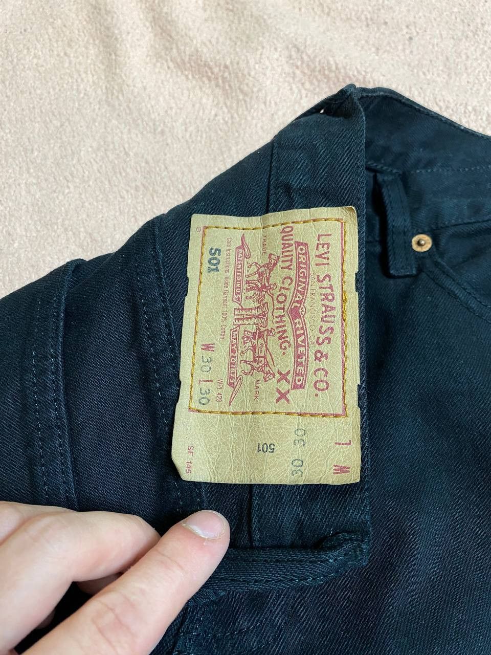 Levi's × Vintage Vintage Levis 501 Y2K Baggy Denim Distressed 90s Jeans Size US 30 / EU 46 - 4 Thumbnail