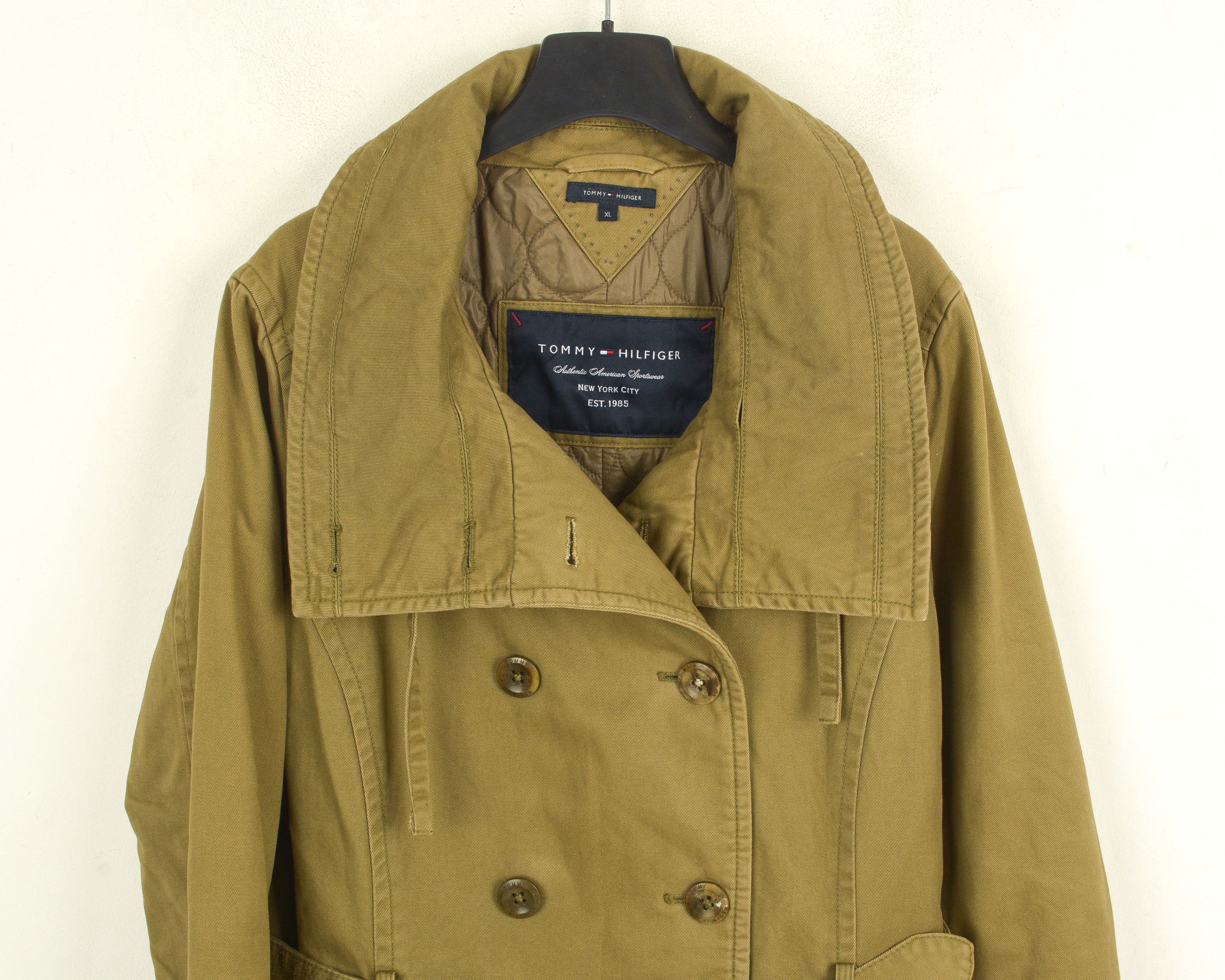 Tommy Hilfiger Women XL Jacket Coat Mac Double Breasted Belted Padded Size XL / US 12-14 / IT 48-50 - 2 Thumbnail