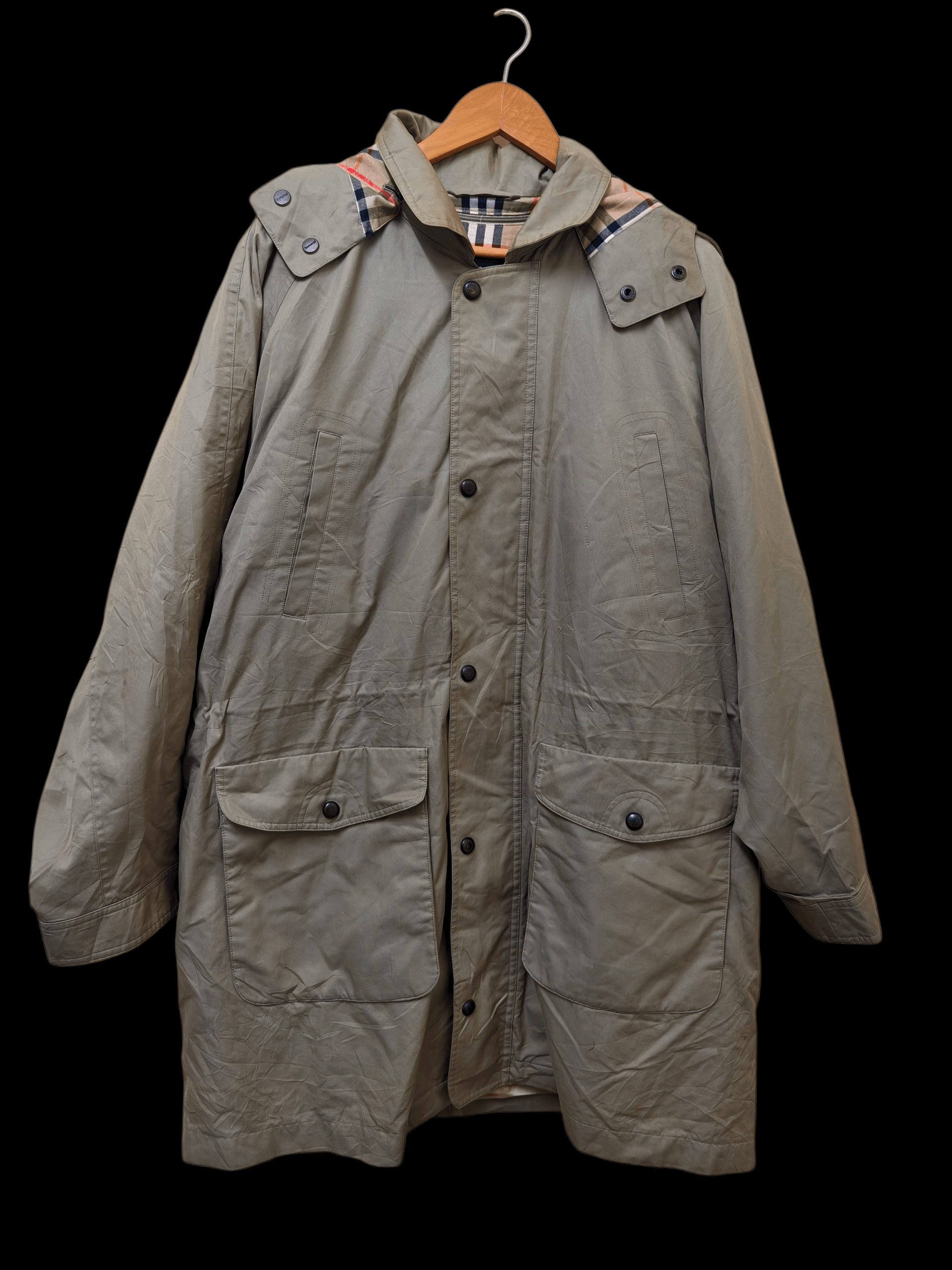Burberry Prorsum Burberrys Vintage Nova Check Lined Hooded Parka Size US L / EU 52-54 / 3 - 3 Thumbnail
