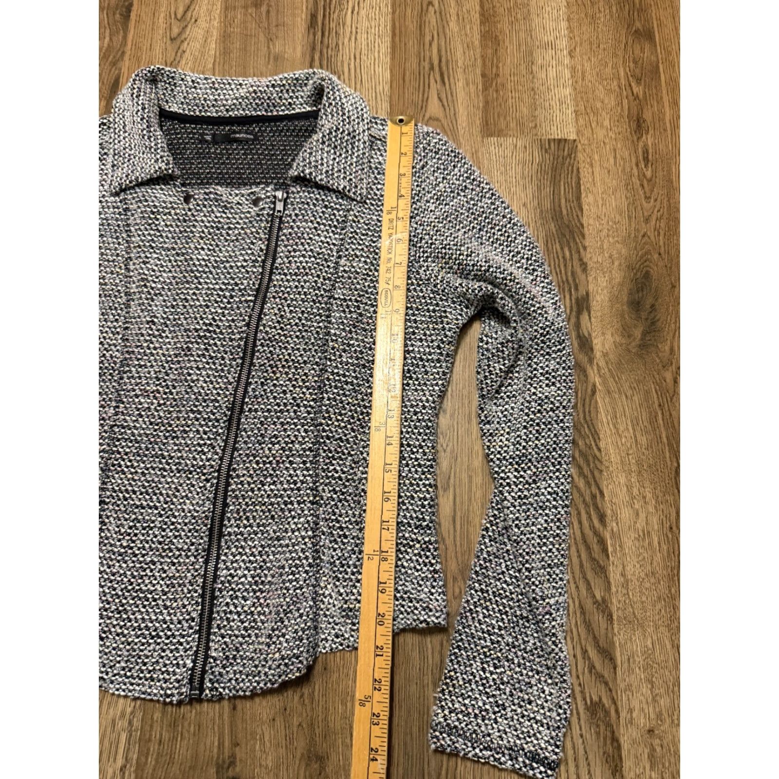 Vintage Maurices Jacket Women's Large Gray Full Zip Tweed Long Sleeve Casual Regular Size L / US 10 / IT 46 - 7 Thumbnail