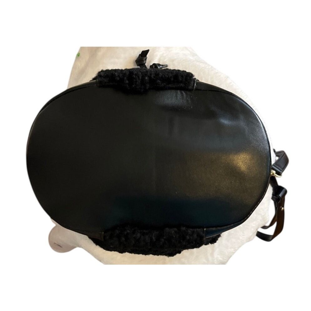 Isaac Mizrahi Isaac Mizrahi Black Faux fur Leather Hobo Bucket Bag Size ONE SIZE - 7 Thumbnail