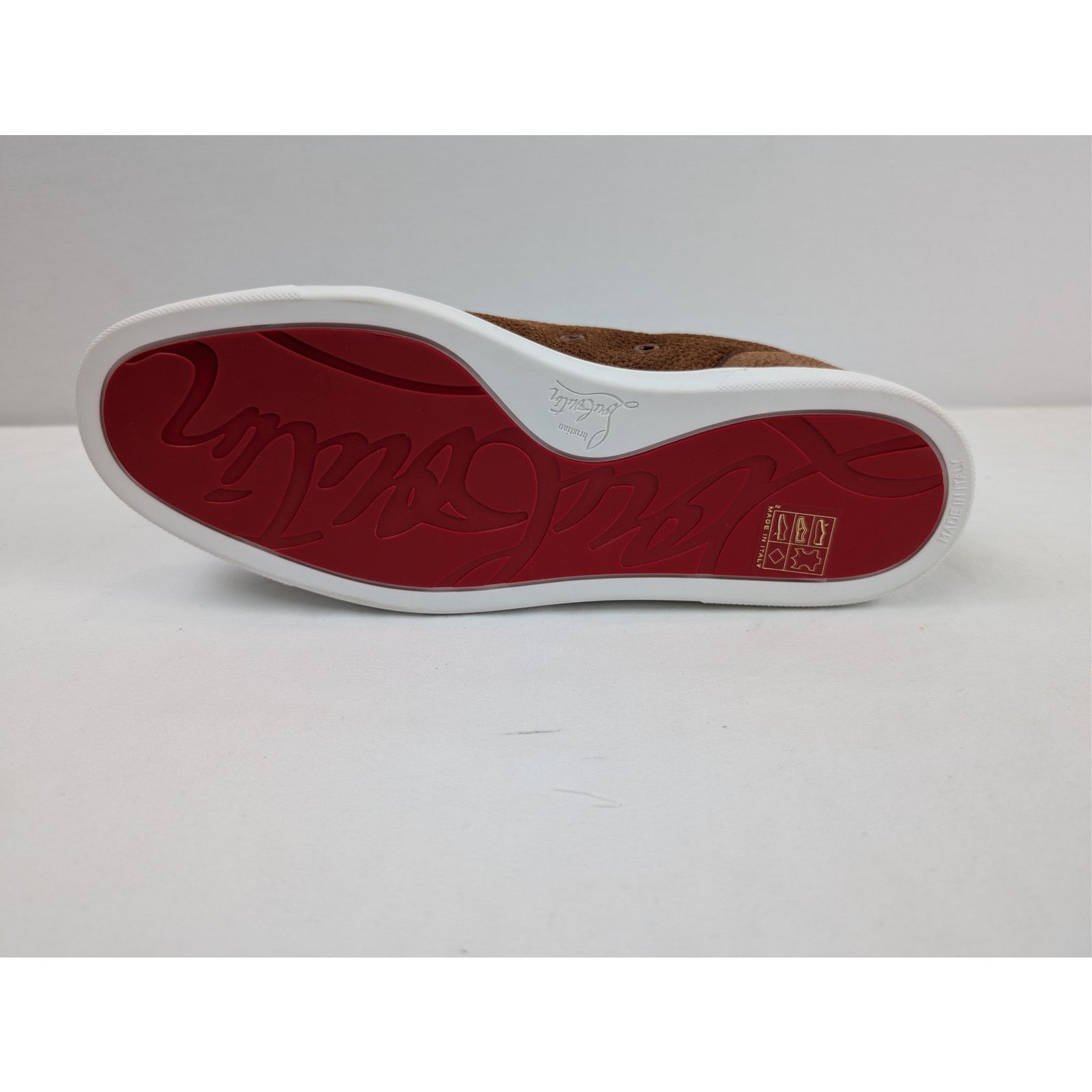 Christian Louboutin o1rshd1 Louis Junior Orlato Flat Shoe Sneakers Brown/White Size US 10 / EU 43 - 12 Thumbnail