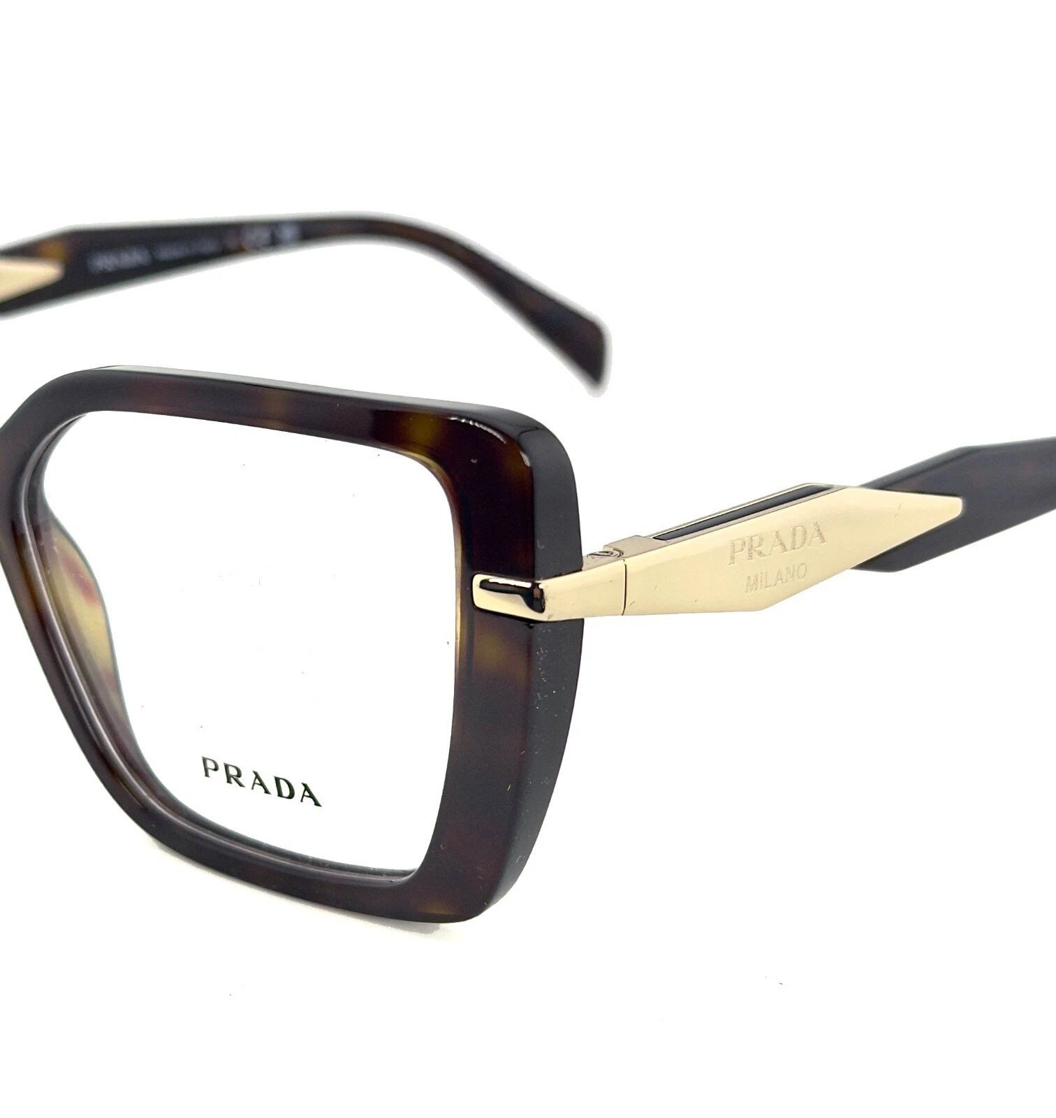 Prada PRADA SYMBOLE PR03ZV Brown Bold Eyeglasses 03Z 03ZV Size ONE SIZE - 8 Thumbnail
