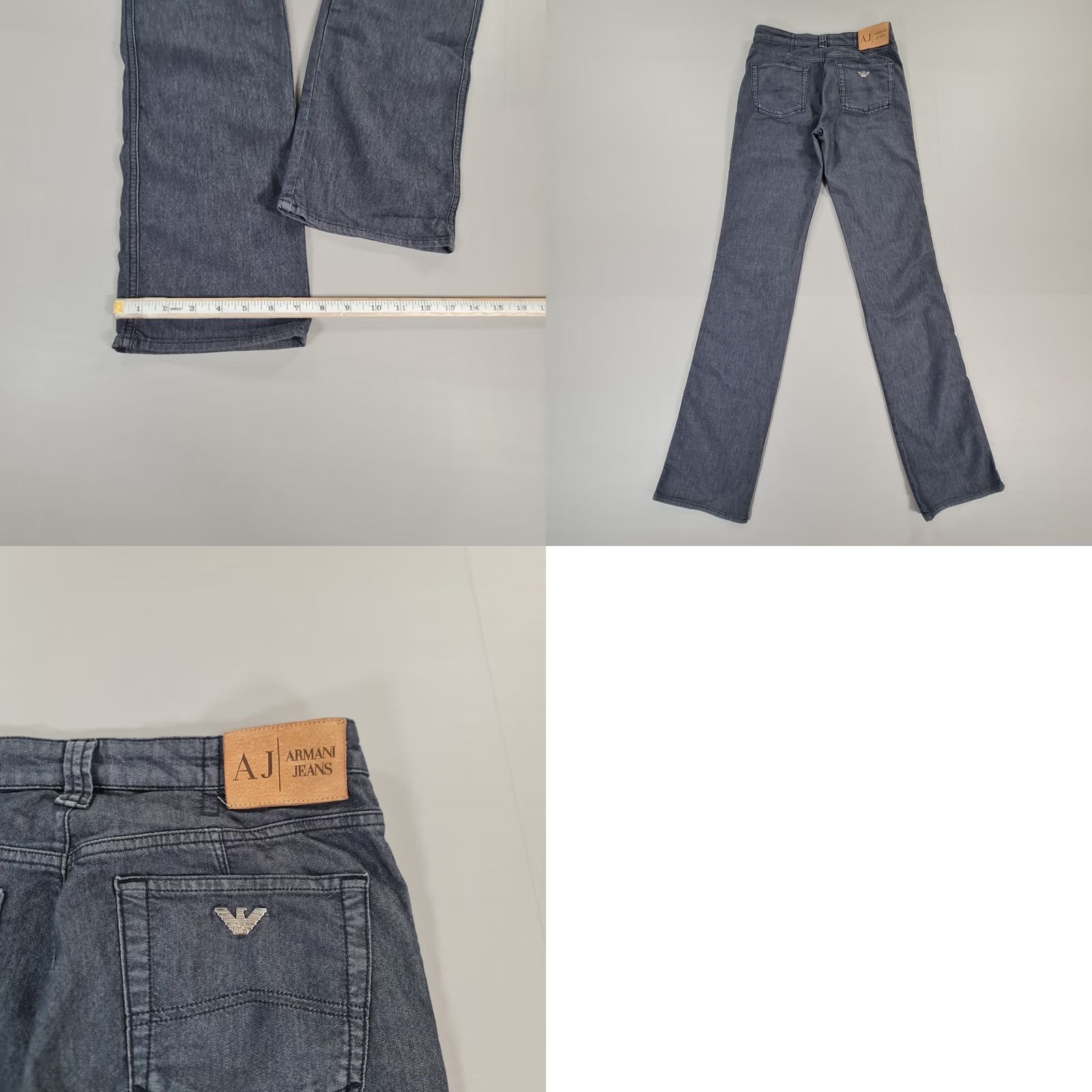 Vintage Armani Jeans Jeans Blue W28 L34 Regular Fit Straight Leg Mid Rise Denim Womens Jeans Size 28" / US 6 / IT 42 - 8 Thumbnail