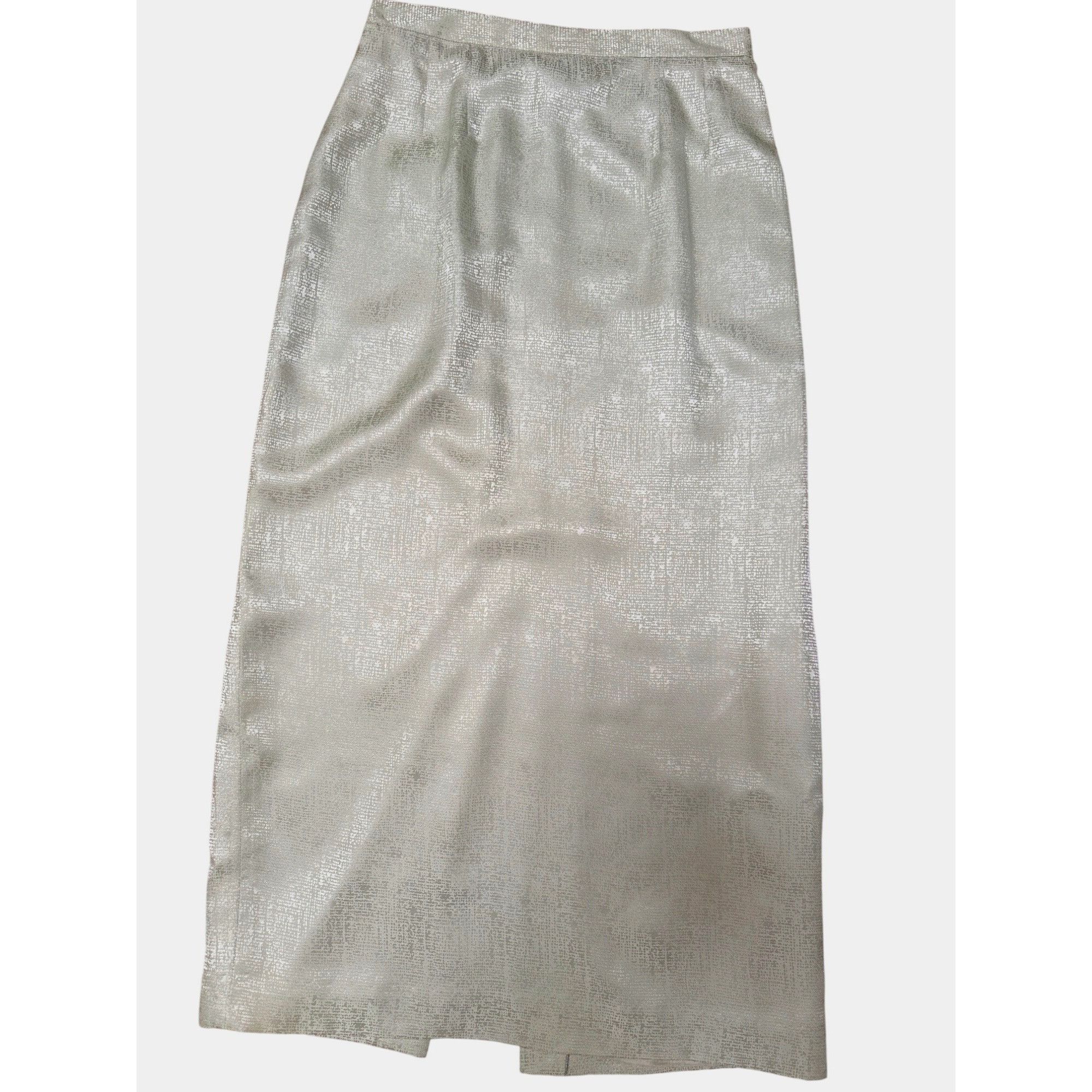 Adrianna Papell Papell Petites Vintage 90s 8P Sage Green Silk Beaded Skirt S Size M / US 6-8 / IT 42-44 - 13 Thumbnail