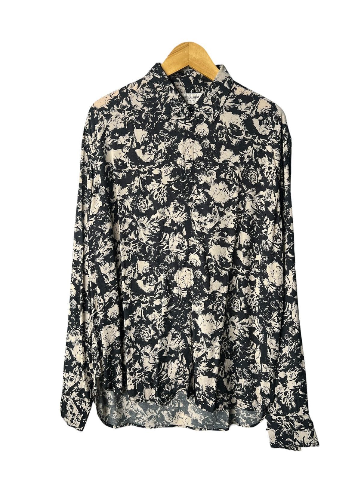 Saint Laurent Paris Saint Laurent Anthony Vaccarello Floral Silk Shirt Size US L / EU 52-54 / 3 - 2 Thumbnail