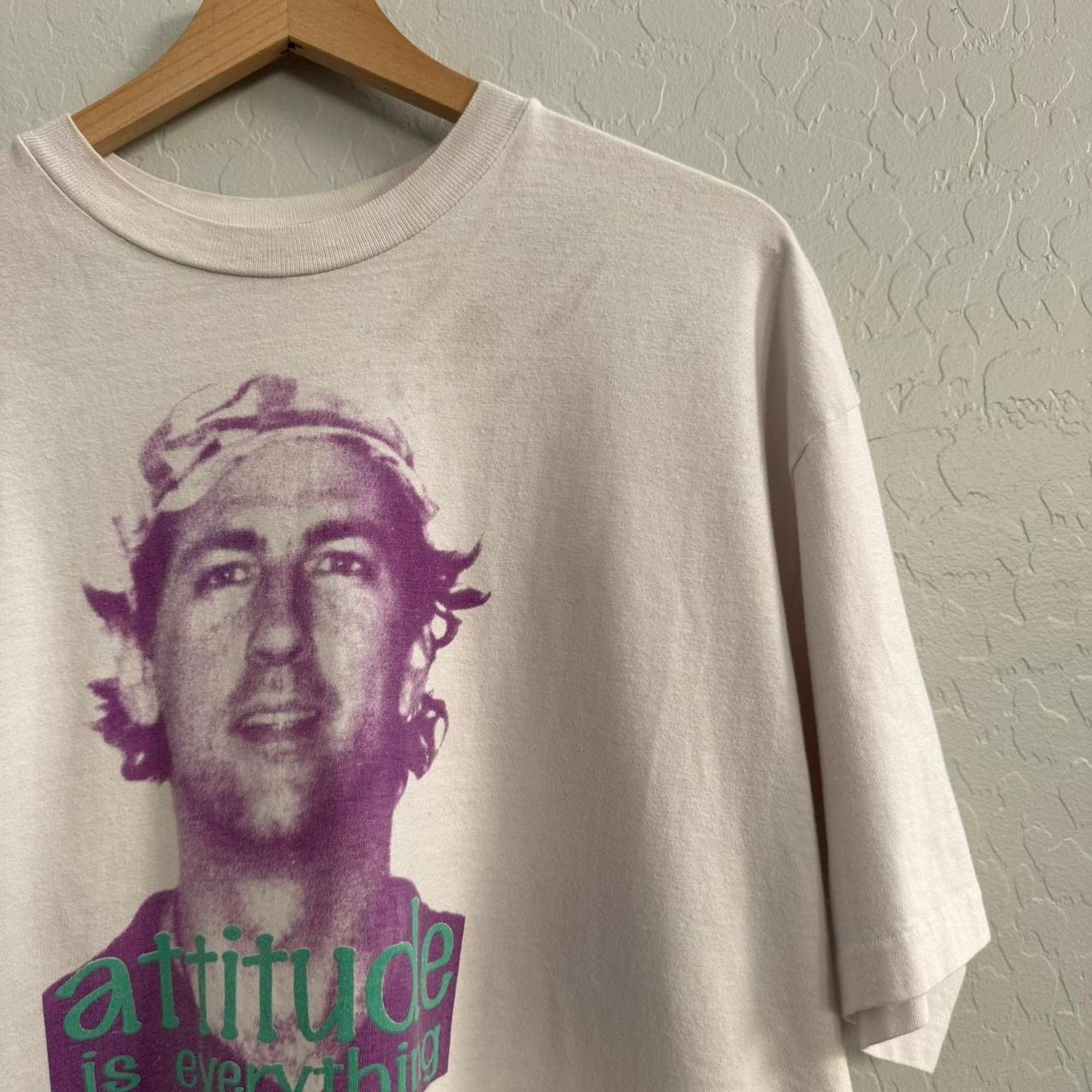 Other Vintage 90s attitude is everything t-shirt Size US XL / EU 56 / 4 - 4 Thumbnail