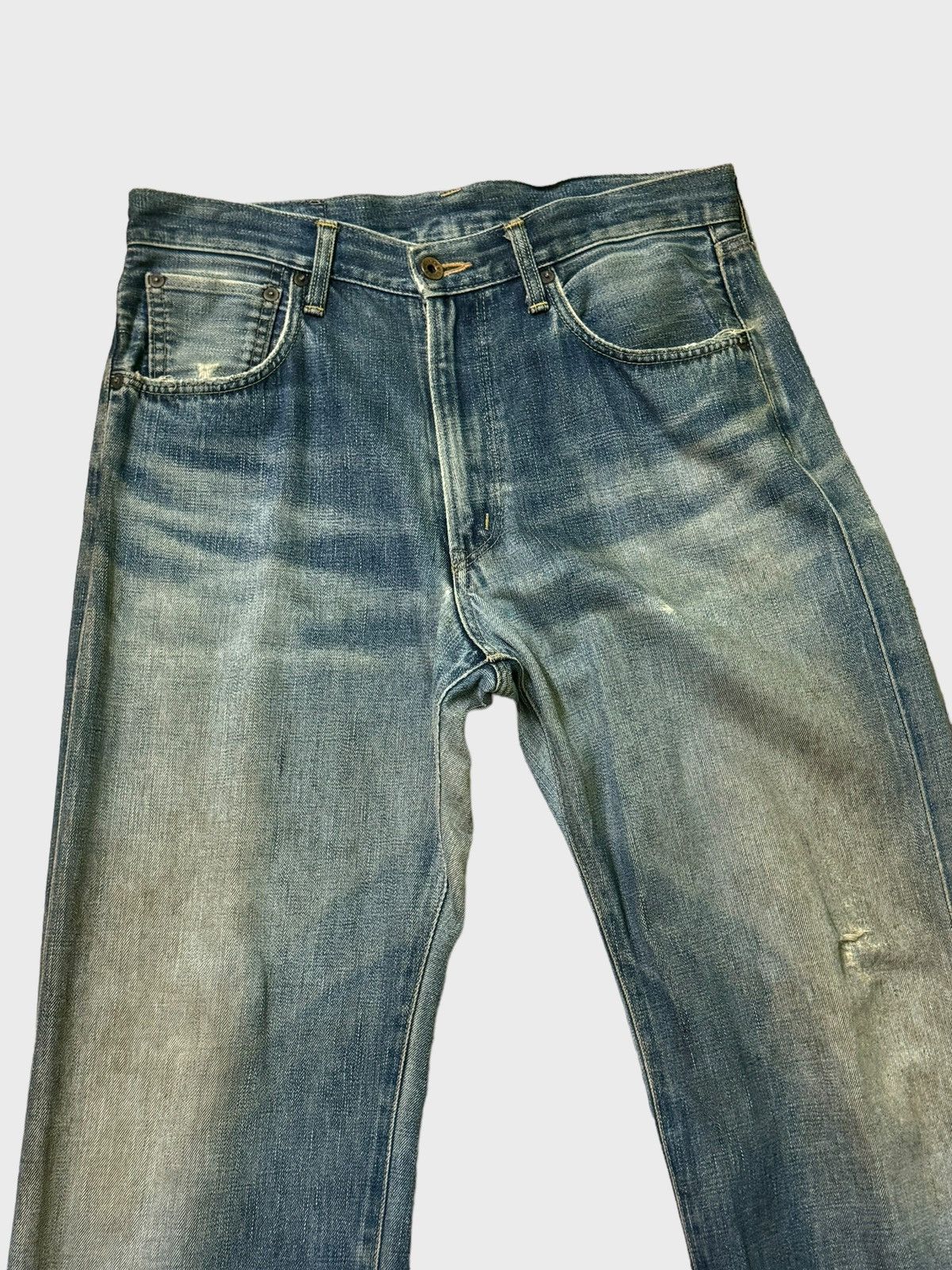 Edwin Vintage Edwin 505 Mud Wash Distressed Selvedge Jeans Size US 31 - 4 Thumbnail