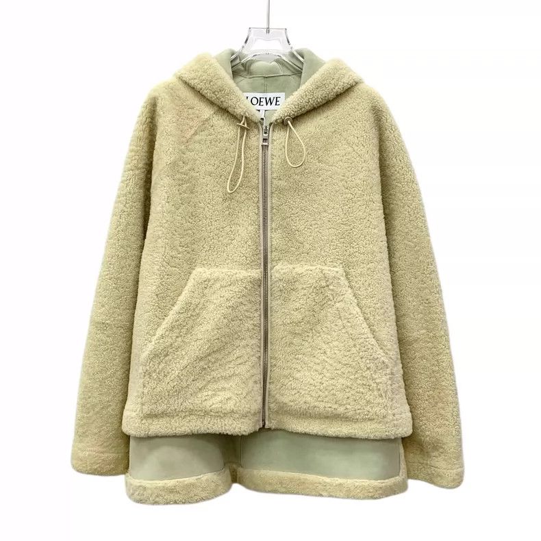 Loewe Loewe Mossy wool fur hooded long sleeve zipper jacket Size XS / US 0-2 / IT 36-38 - 1 Thumbnail