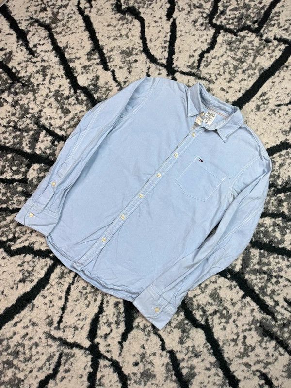 Tommy Hilfiger Tommy Hilfiger blue logo shirt M pocket Size US M / EU 48-50 / 2 - 2 Thumbnail