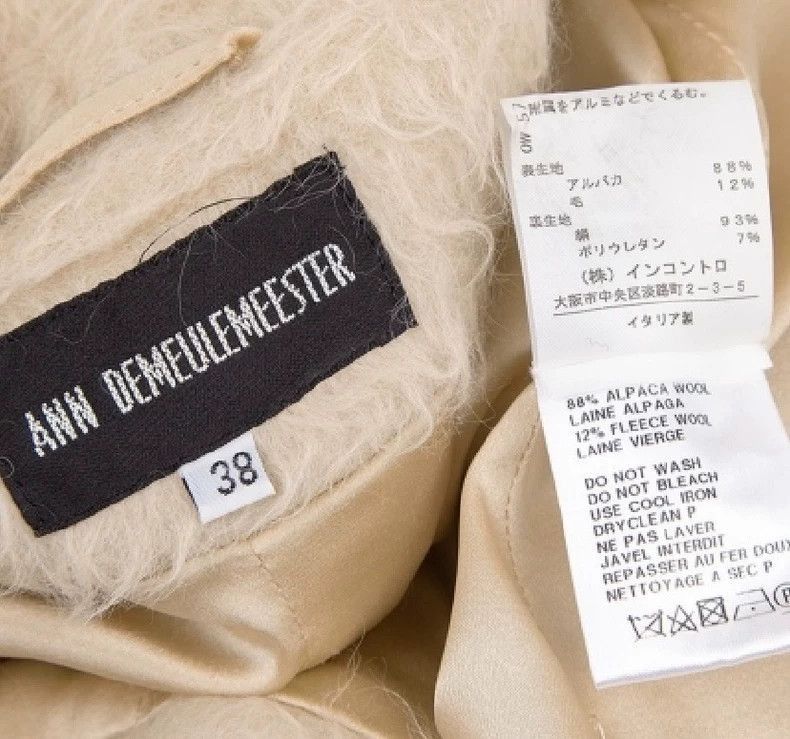 Ann Demeulemeester Ann Demeulemeester beige alpaca coat-2506 Size US M / EU 48-50 / 2 - 9 Thumbnail