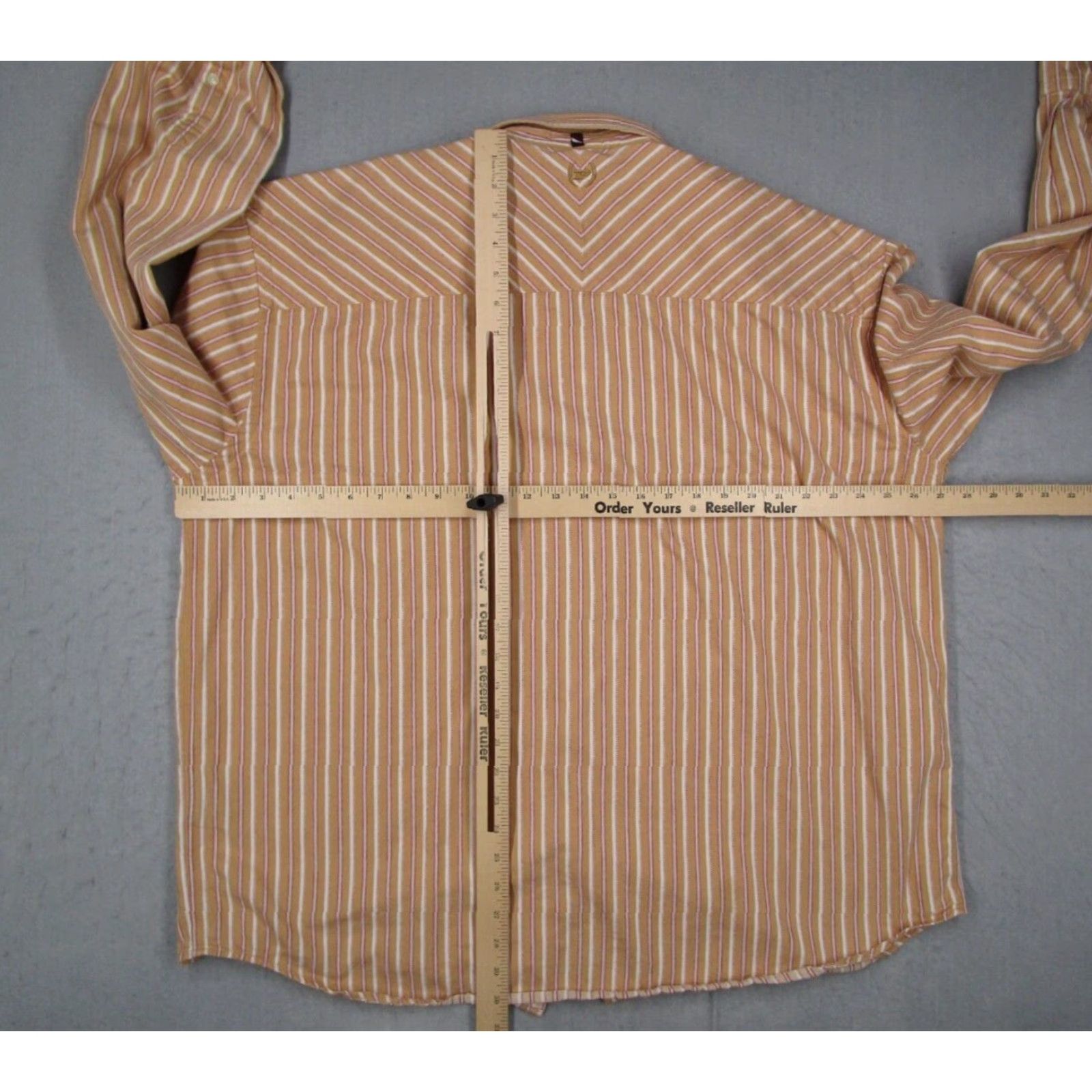 Phat Farm VINTAGE Phat Farm Shirt Mens 3XL Beige Striped Button-Up Hip Hop Streetwear Y2K Size US XXL / EU 58 / 5 - 5 Thumbnail