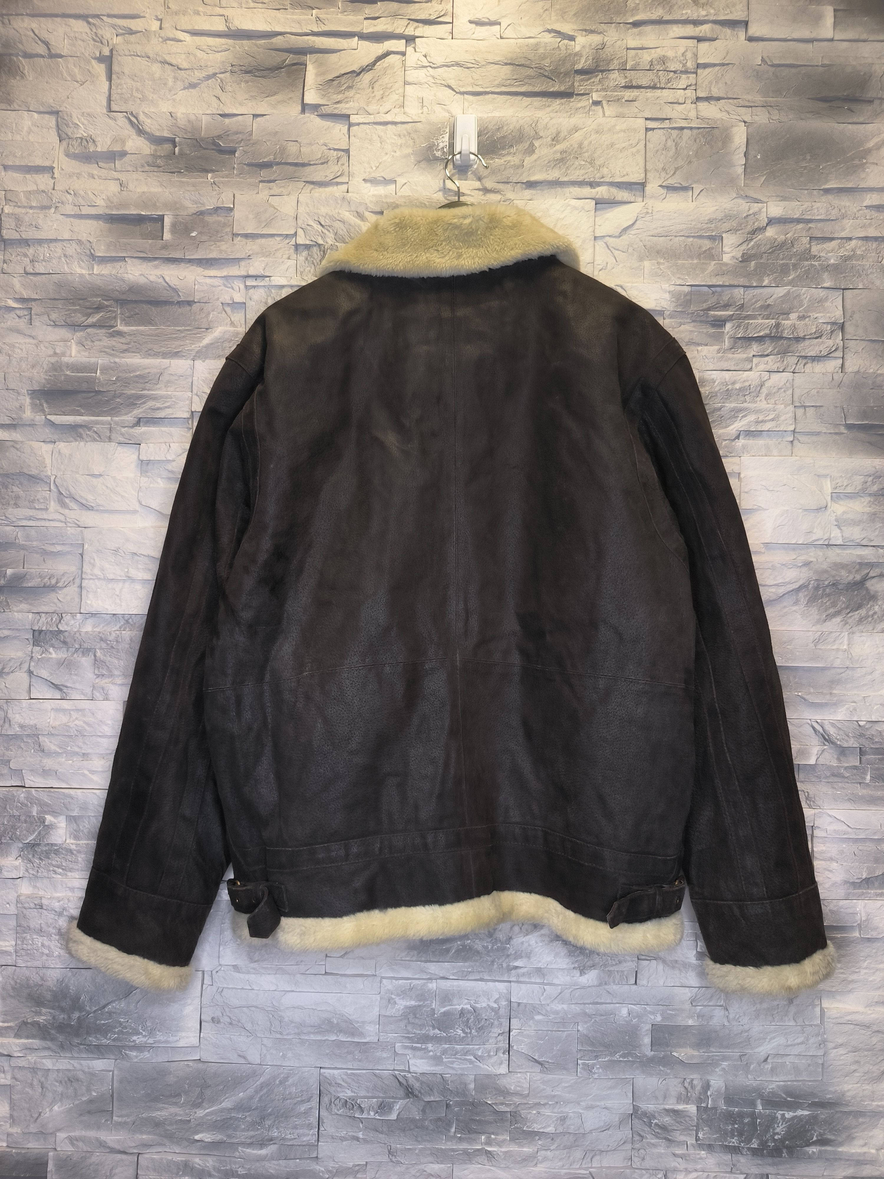 Other Vintage Aviator Jacket Bomber Leather Brown PJ8 Size US XL / EU 56 / 4 - 4 Thumbnail