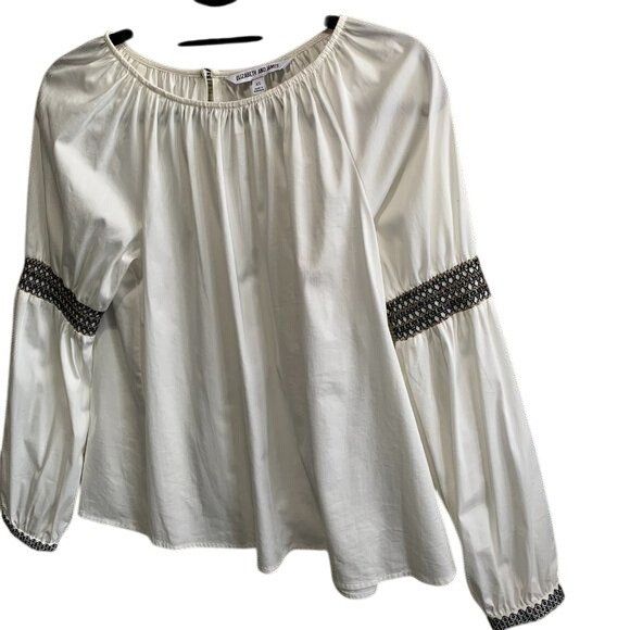 Elizabeth and James Elizabeth and James Boho Embroidered Bell Sleeve Blouse XS Size XS / US 0-2 / IT 36-38 - 2 Thumbnail