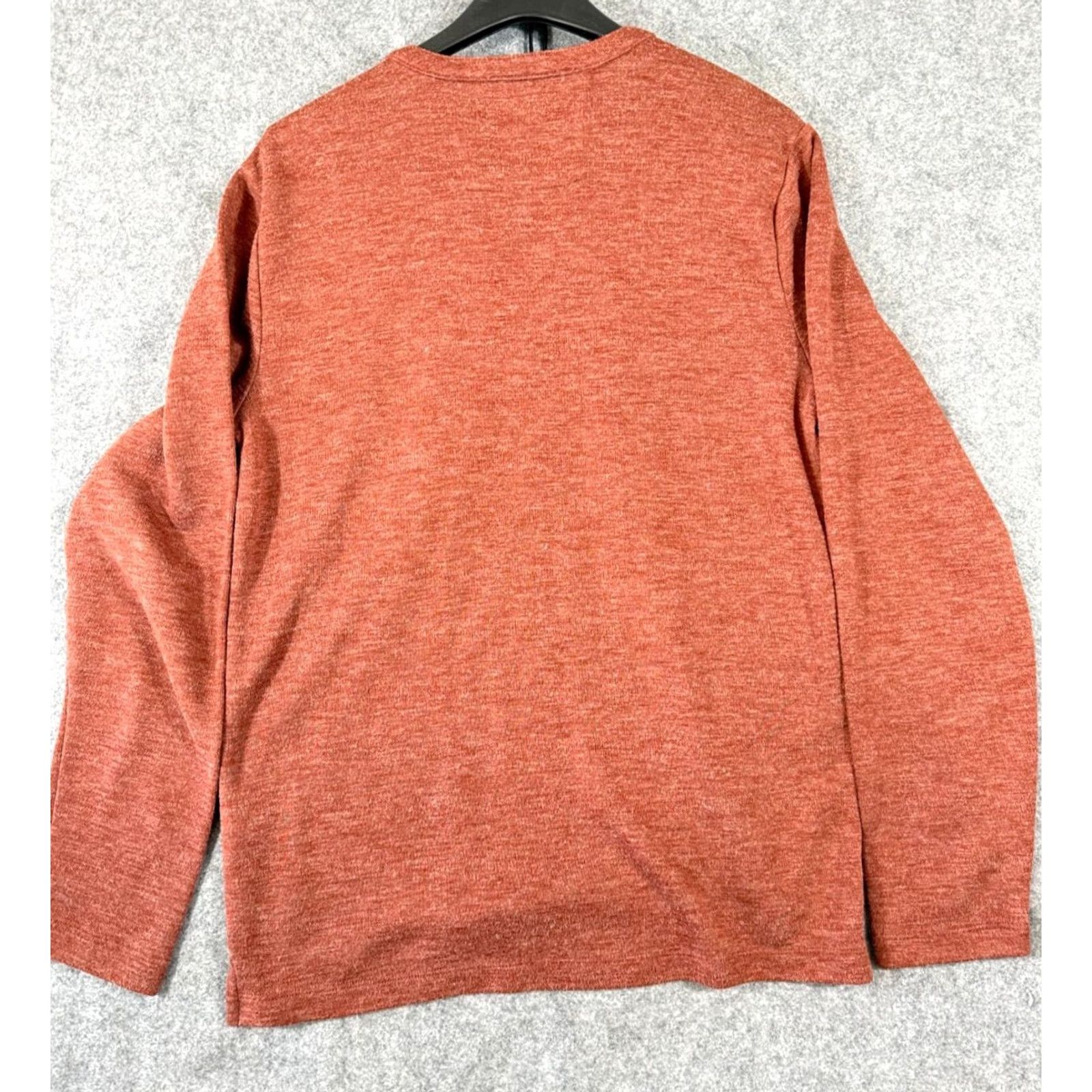 Banana Republic VINTAGE? No. Banana Republic Henley Sweater Mens L Heather Red Knit Long Sleeve Pullover Size US L / EU 52-54 / 3 - 7 Thumbnail