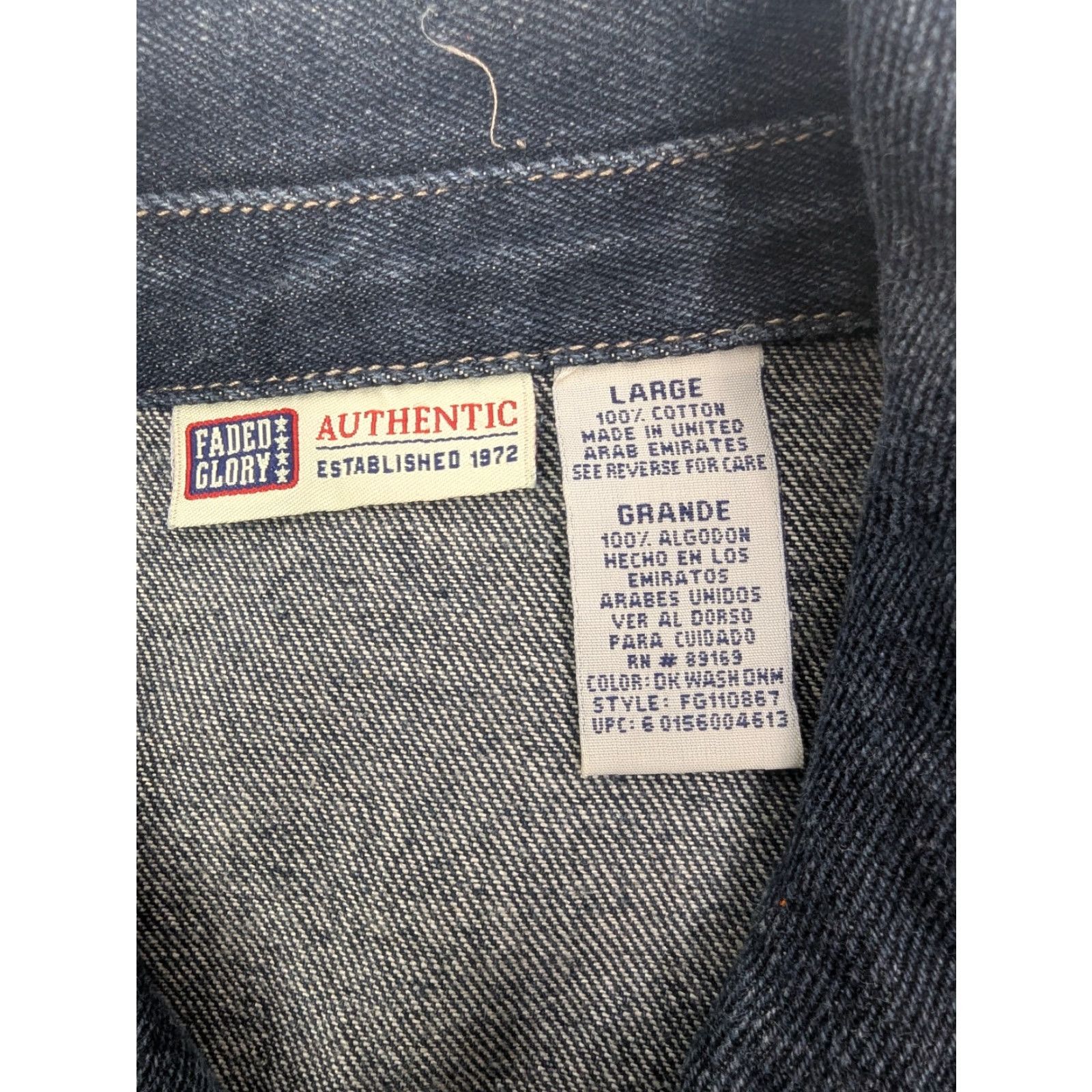Faded Glory VINTAGE Faded Glory Denim Vest Womens Large Studded Rhinestone Adjustable Jacket/Coat Short Sleeveless Blue 90s Womens Vest Size L / US 10 / IT 46 - 7 Thumbnail