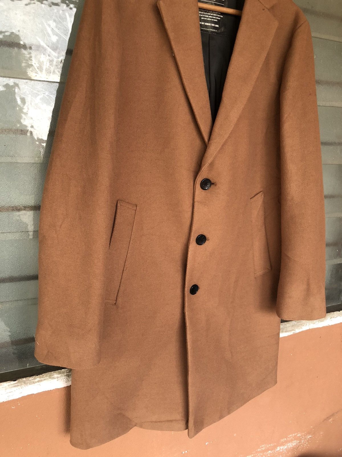 If Six Was Nine × Japanese Brand × Le Grande Bleu (L.G.B.) Vintage Raku Motion Wooly Knit Trench Coat Jacket Size US M / EU 48-50 / 2 - 2 Thumbnail