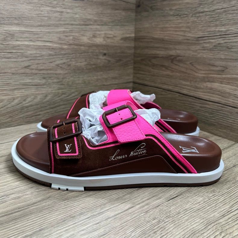 Louis Vuitton Louis Vuitton Trainer Brown Pink Slippers Size US 9 / EU 42 - 2 Thumbnail