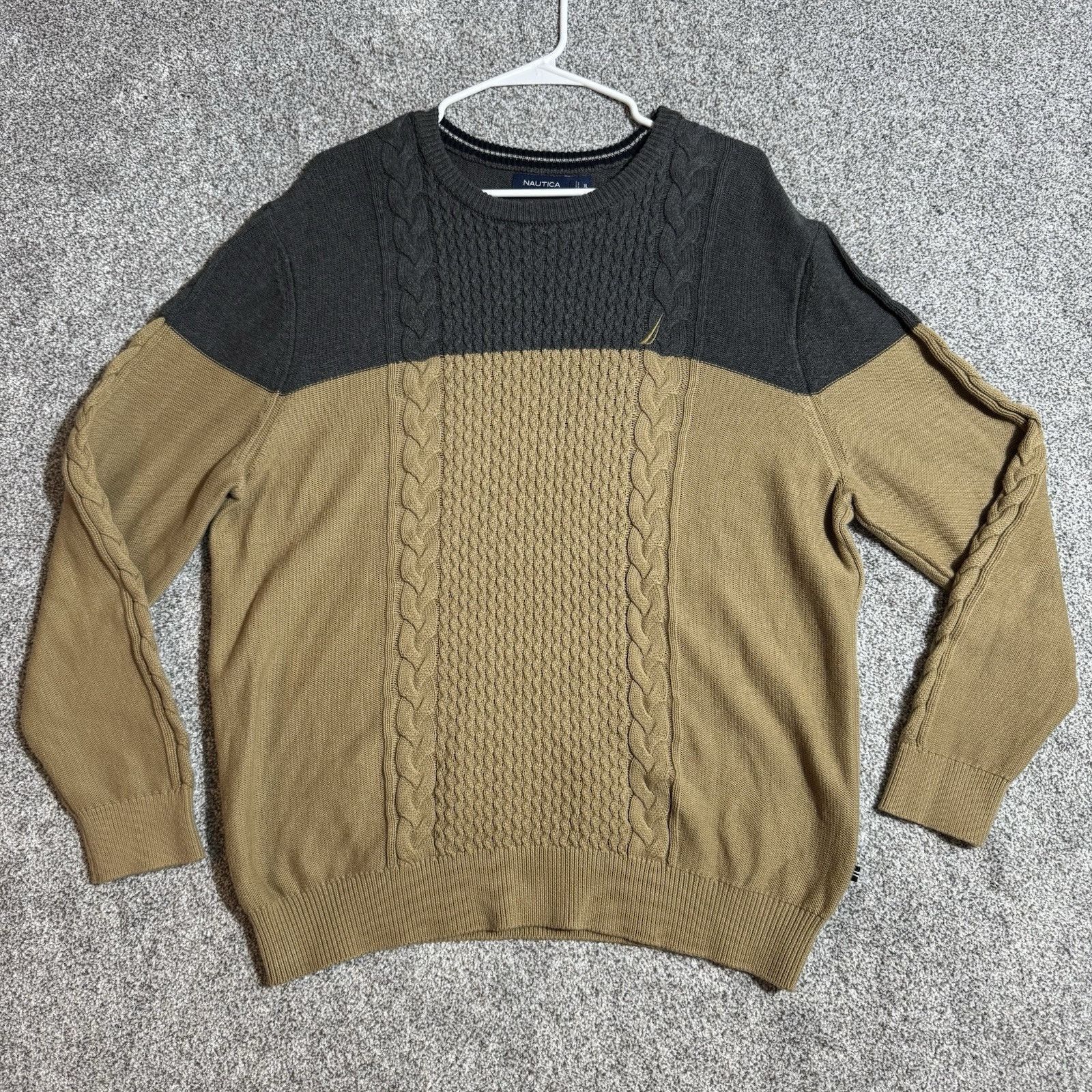 Nautica Nautica Sweater Mens XL Cable Knit Grandpacore Nautical Size US XL / EU 56 / 4 - 1 Thumbnail