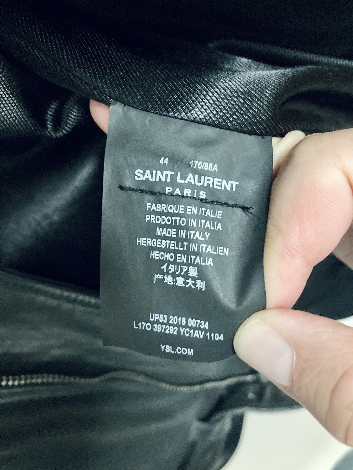 Hedi Slimane SAINT LAURENT PARIS BY HEDI SLIMANE L17 CALF LEATHER JACKET Size US S / EU 44-46 / 1 - 7 Thumbnail