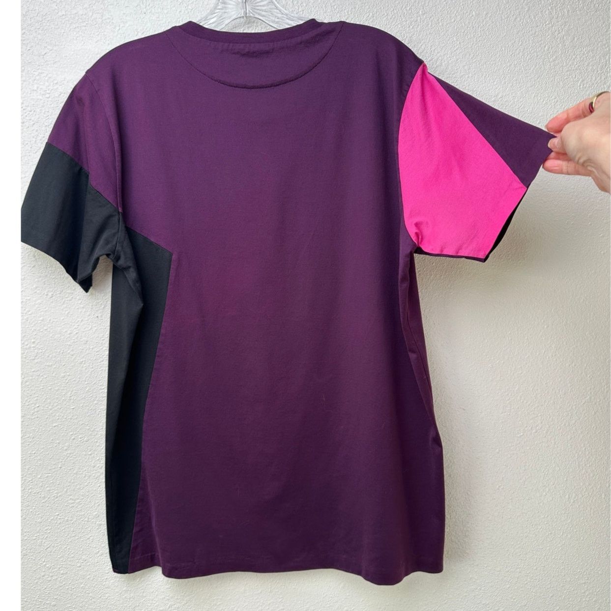 Paul Smith Paul Smith Tee Black Purple Womens US L Colorblock Size L / US 10 / IT 46 - 4 Thumbnail