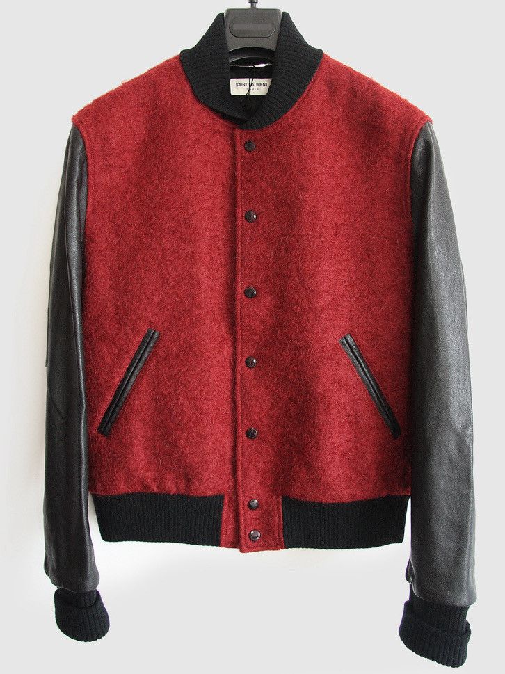 Saint Laurent Paris Saint Laurent Wool & Leather Bomber Jacket Size M Size US M / EU 48-50 / 2 - 1 Thumbnail