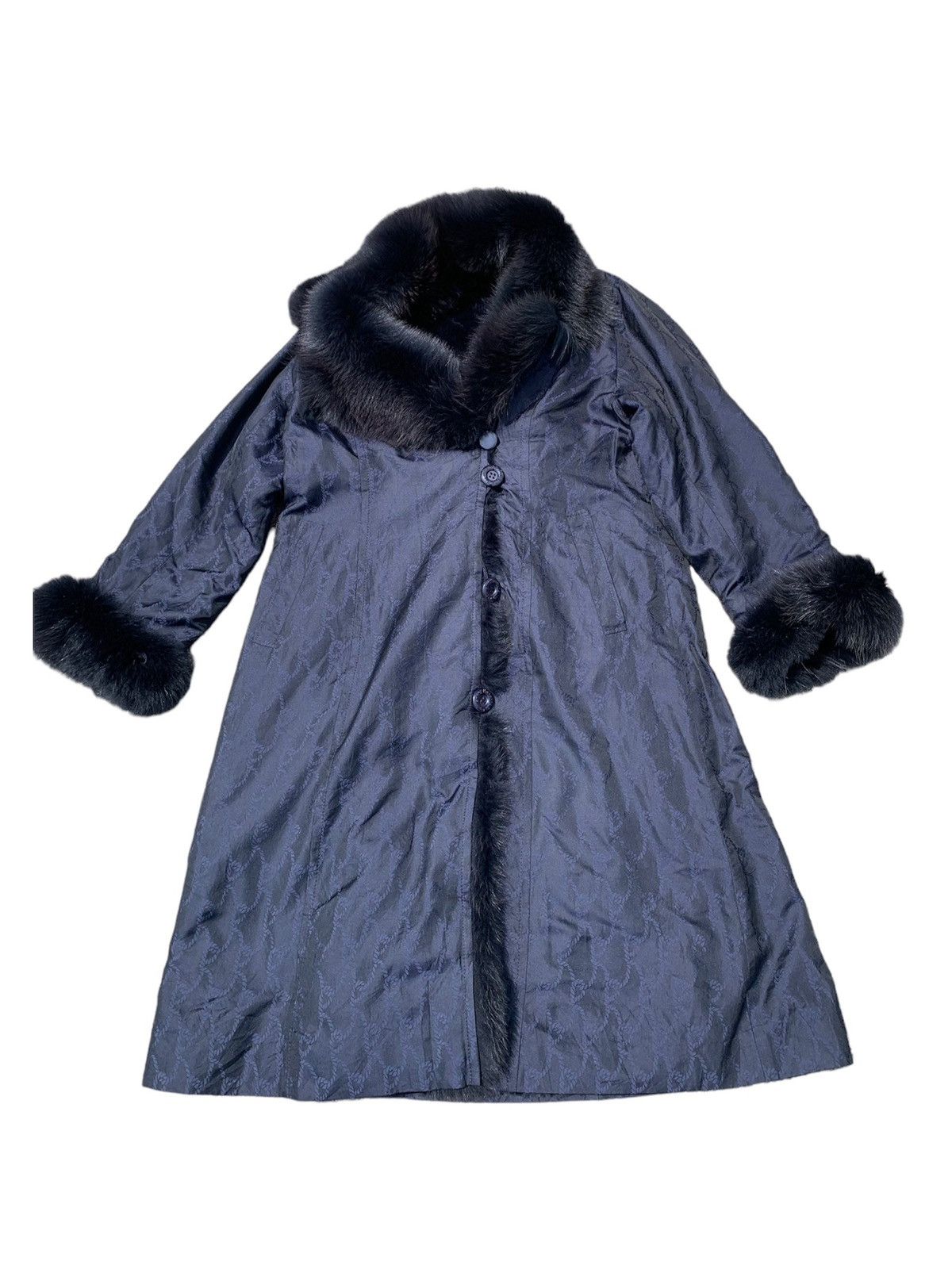 image of Roberta Di Camerino Fur Long Coats in Dark Blue, Women's (Size Medium)
