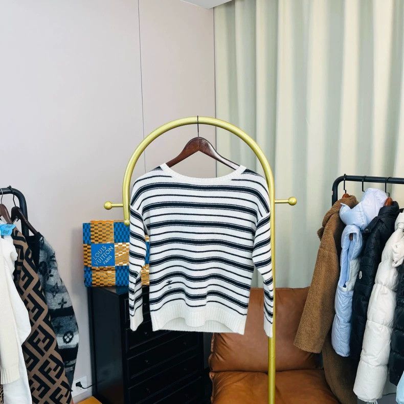 Dior Striped black and white cashmere sweater
