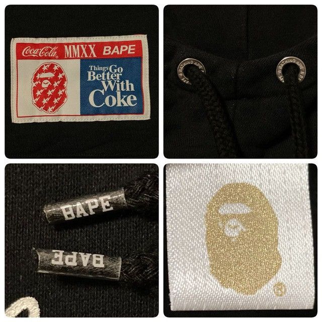 Bape × Coca Cola BAPE × COCA COLA LOGO pullover hoodie a bathing ape BAPE STA Size US M / EU 48-50 / 2 - 8 Thumbnail