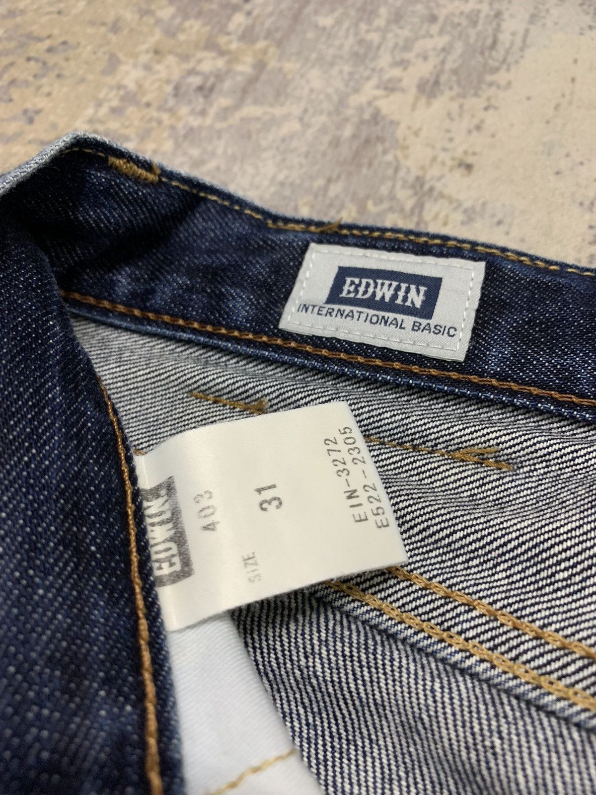 Japanese Brand Vintage EDWIN International Basic Distressed Denim Jean Size US 33 - 17 Thumbnail