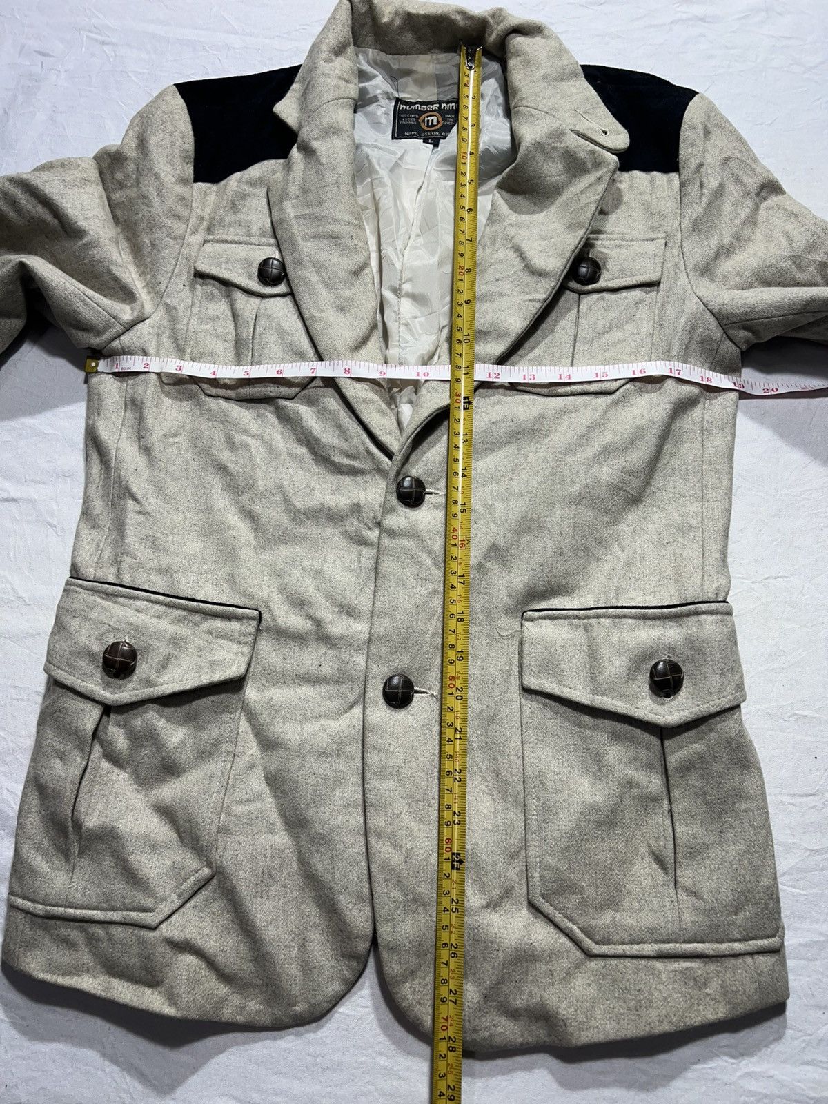 Number (N)ine Number (N)ine herringbone suede patch field jacket Size US L / EU 52-54 / 3 - 8 Thumbnail