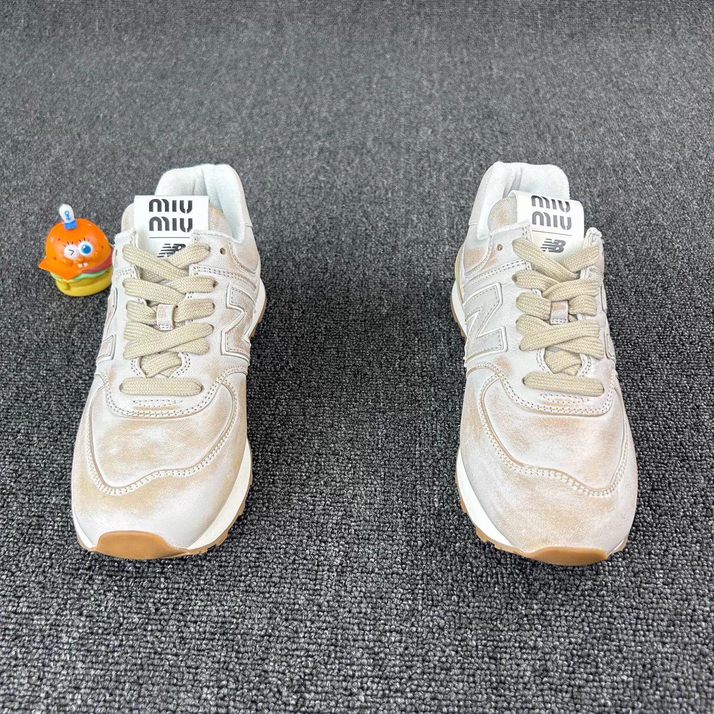 Miu Miu MIU MIU distressed NB collab sneaker size 37 Size US 6.5 / IT 36.5 - 2 Thumbnail
