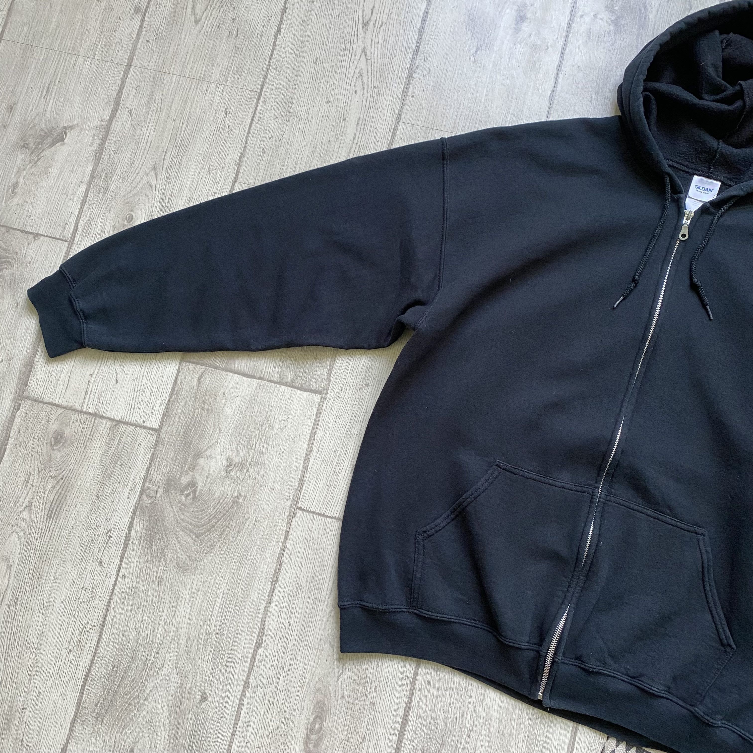 Russell Athletic ▪️Vintage Russell Athletic style Blank zip Hoodie Kanye vibe Size US XL / EU 56 / 4 - 3 Thumbnail