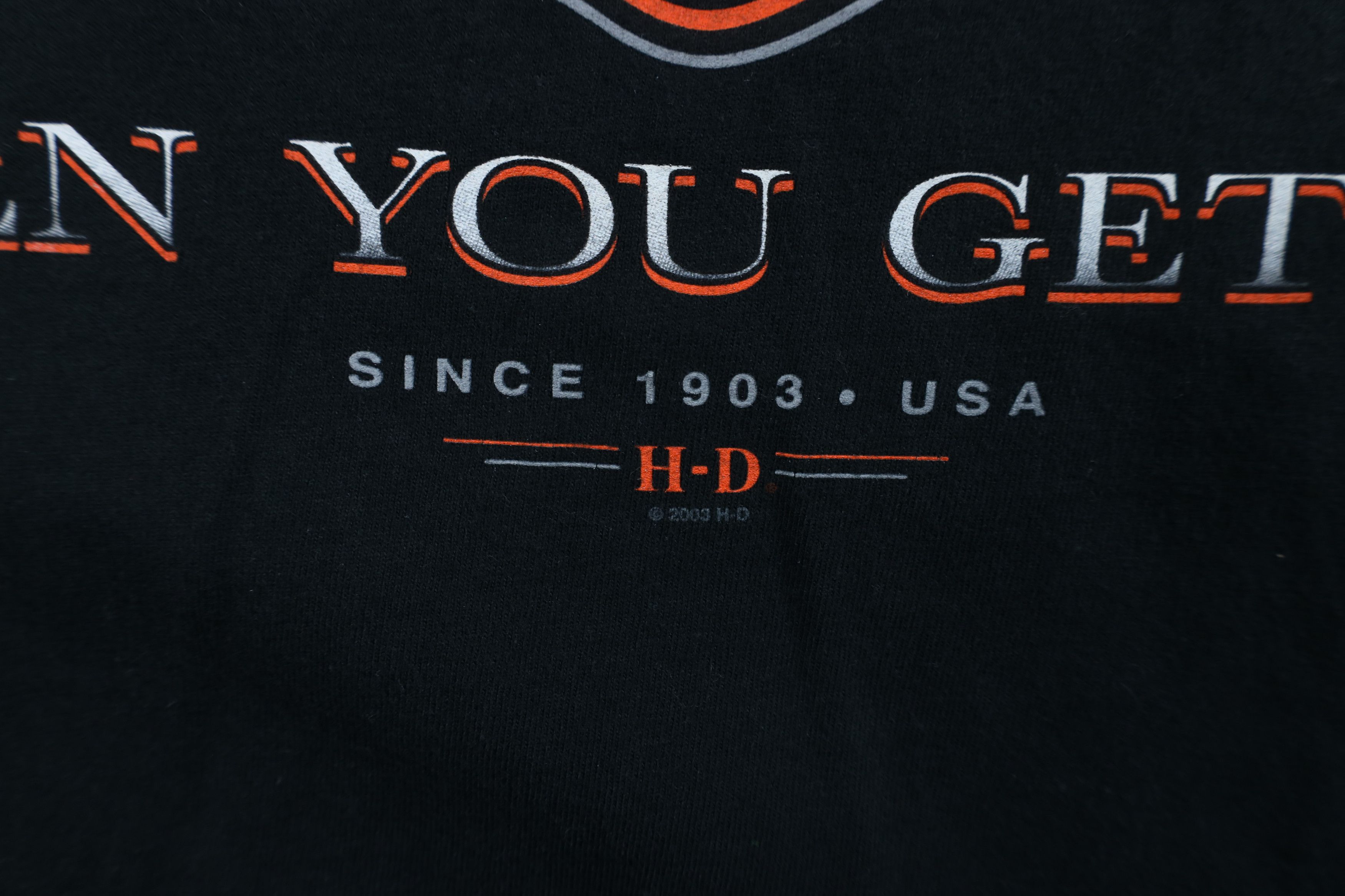 Harley Davidson Vintage Y2K 2003 Harley Davidson Spell Big Logo T-Shirt USA Size US XXL / EU 58 / 5 - 5 Thumbnail