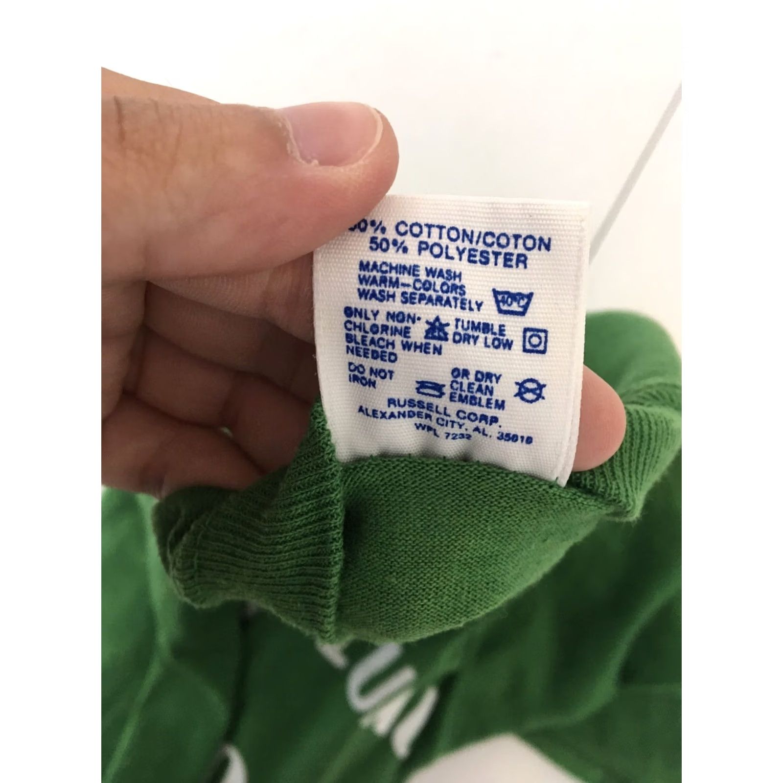 Jerzees VINTAGE JERZEES Shirt Mens XL Green 90s Lakeside Luau Felt Letters Single Stitch Size US XL / EU 56 / 4 - 6 Thumbnail