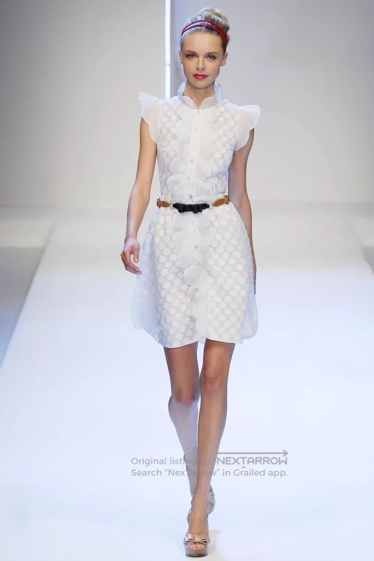 Valentino Valentino White ruffled dress Size S / US 4 / IT 40 - 1 Thumbnail